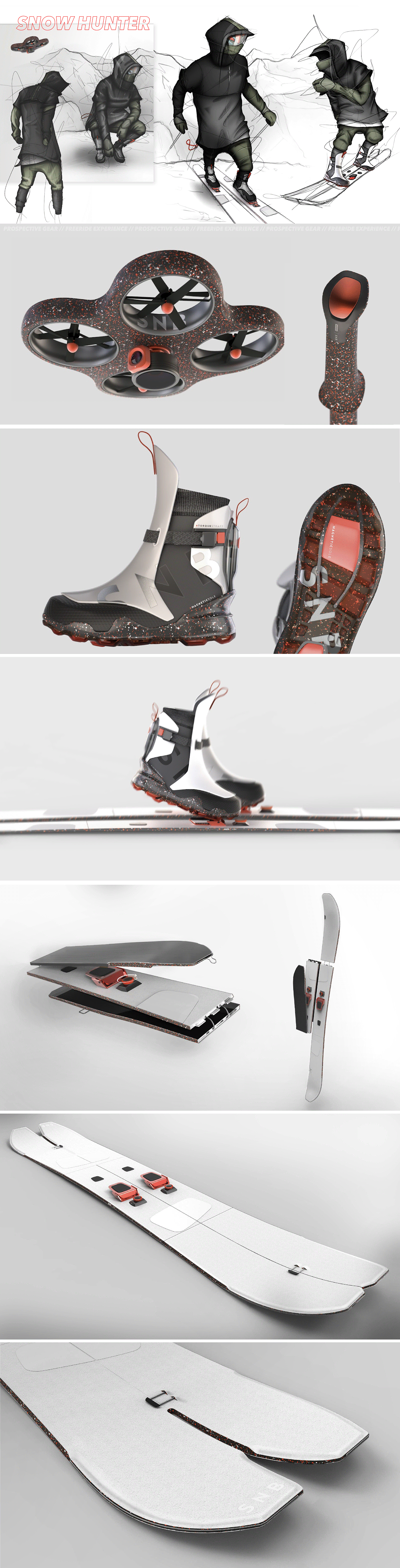 ski，shoes，product design，
