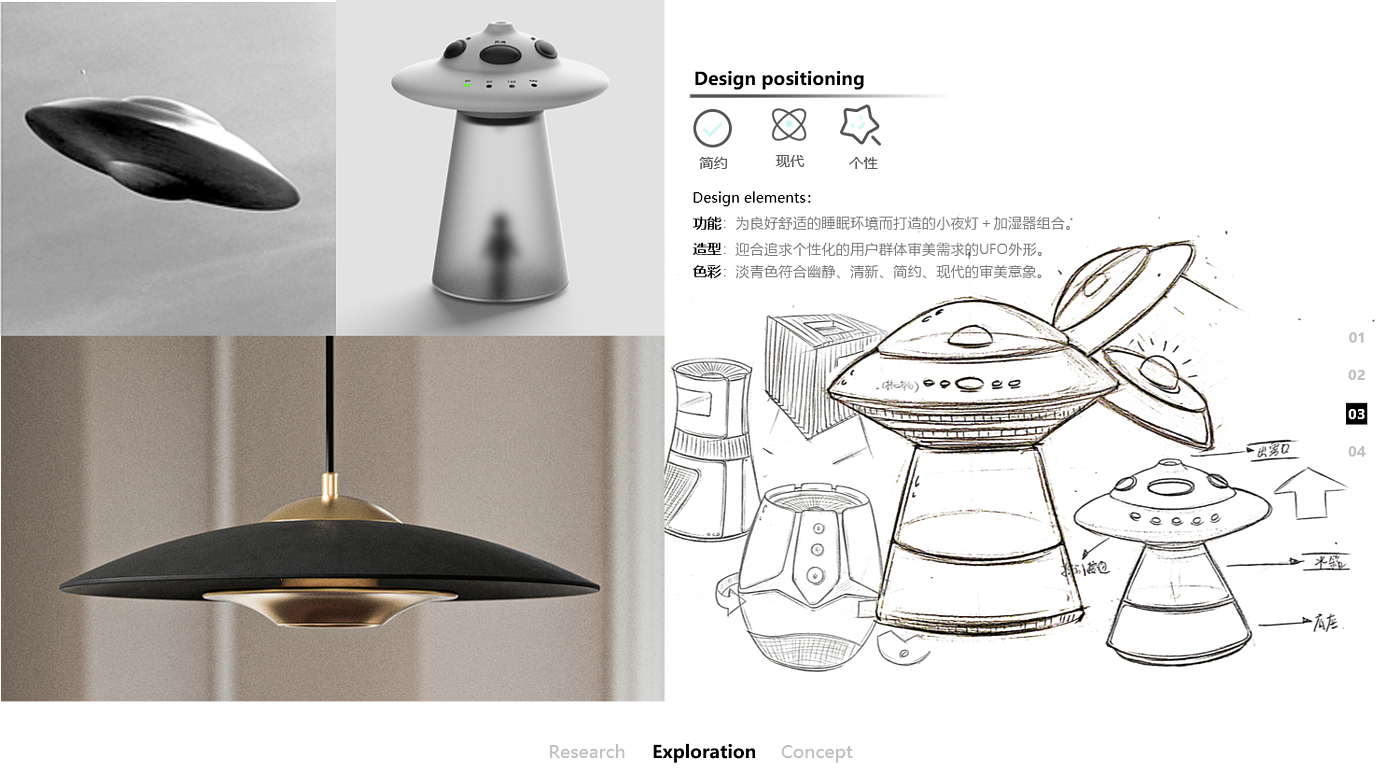 Humidifier，Night light，ufo，