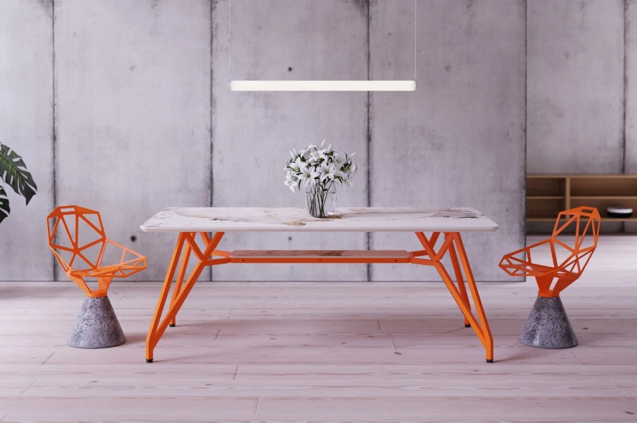 stability，Minimalist design ，Recyclable materials，Landr dining，