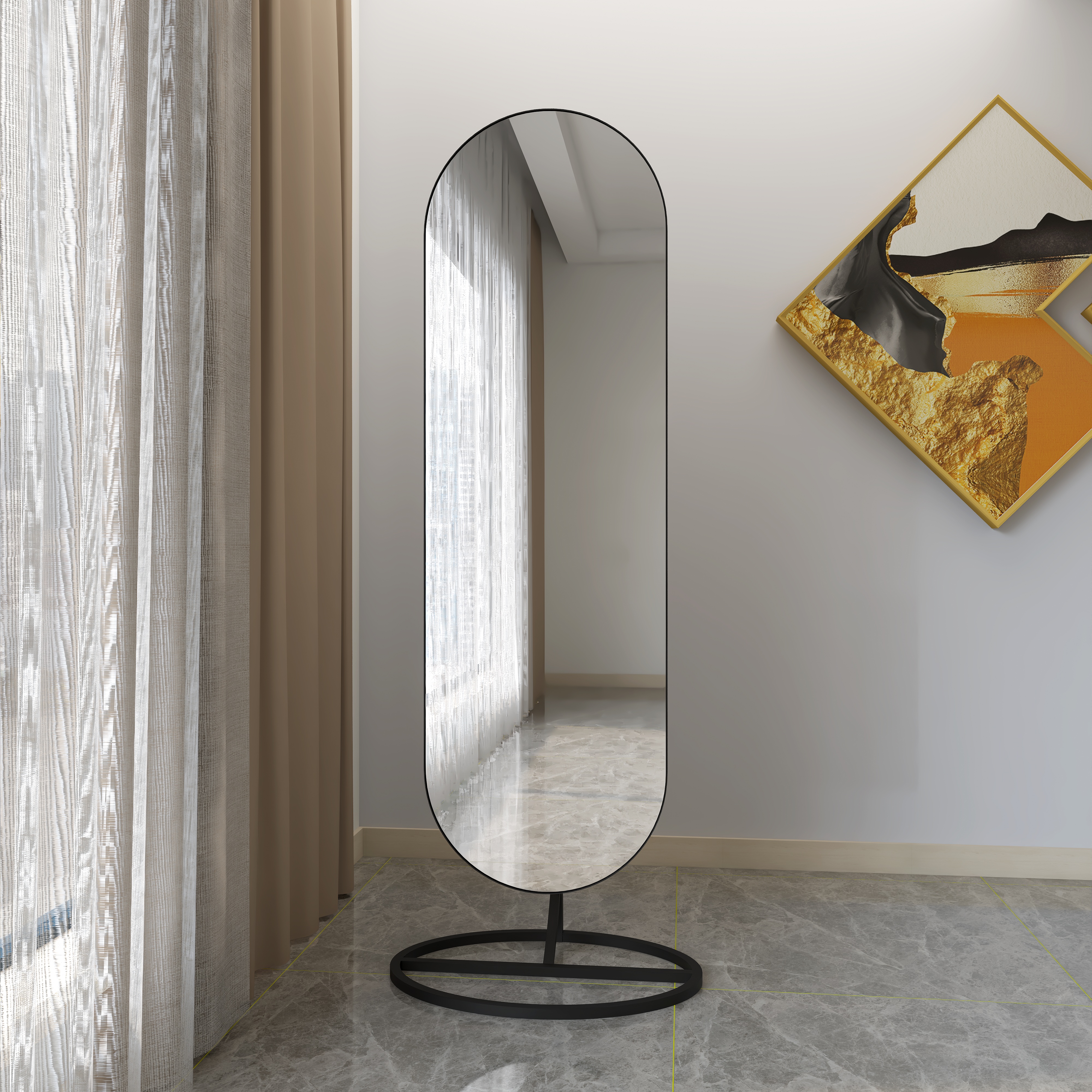 Full-length mirror，mirror，Whole body mirror，Floor mirror，Big mirror，
