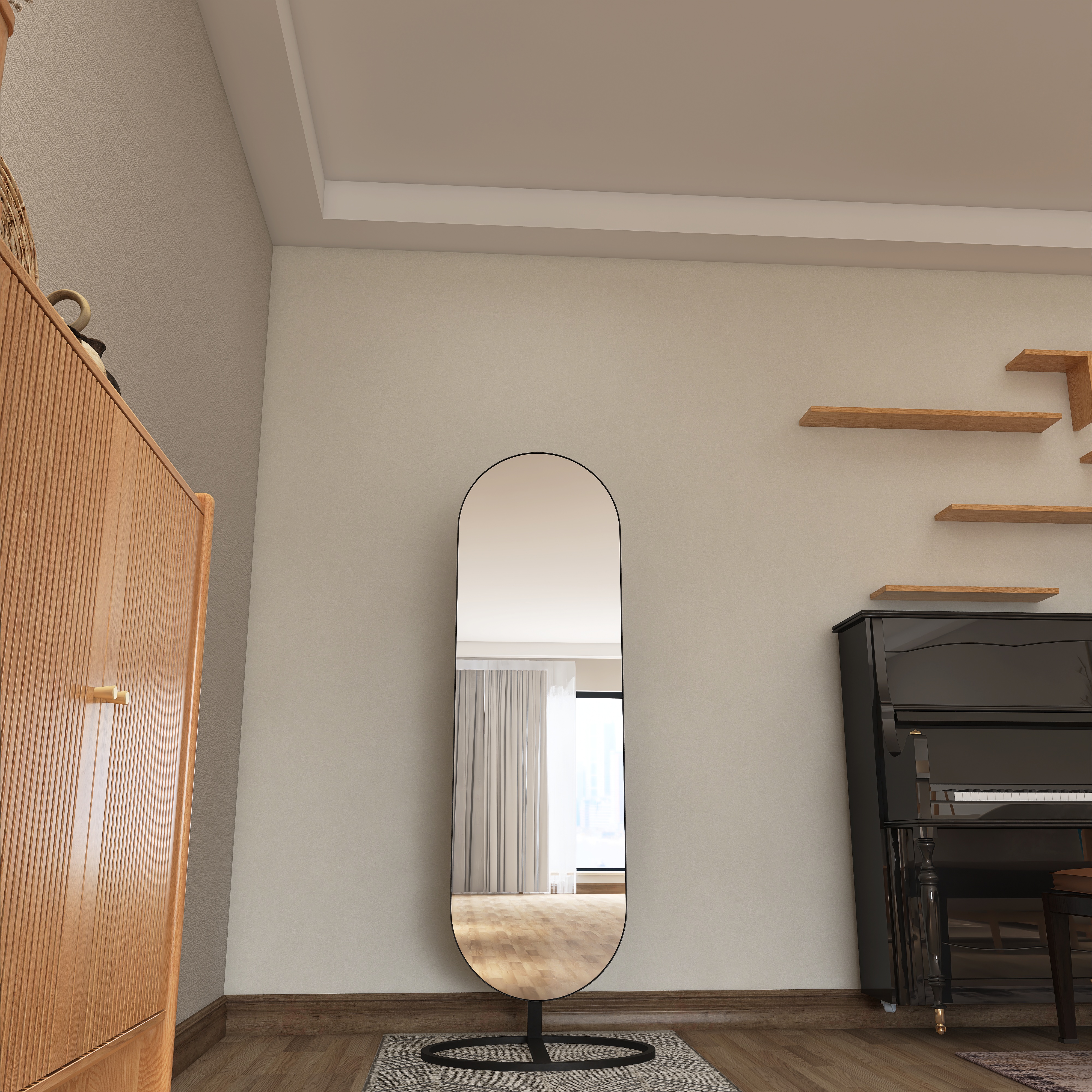 Full-length mirror，mirror，Whole body mirror，Floor mirror，Big mirror，