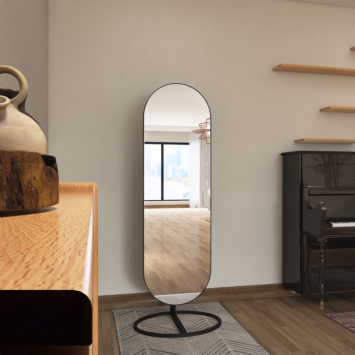 Full-length mirror，mirror，Whole body mirror，Floor mirror，Big mirror，