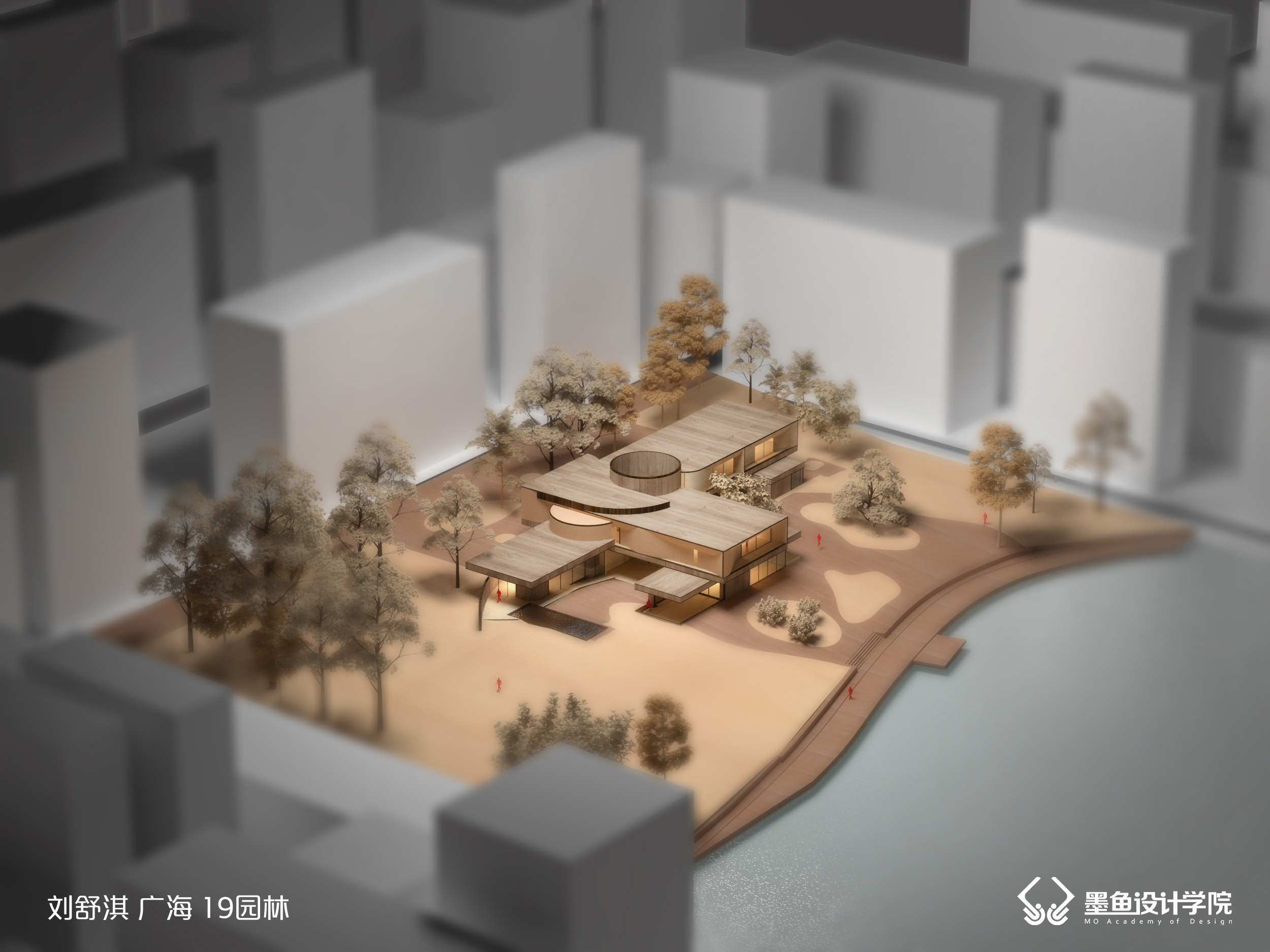 Cuttlefish design，Cuttlefish Design Institute，space design ，Manual model，V-Ray rendering，Manual model renderings，design sketch，environmental design ，