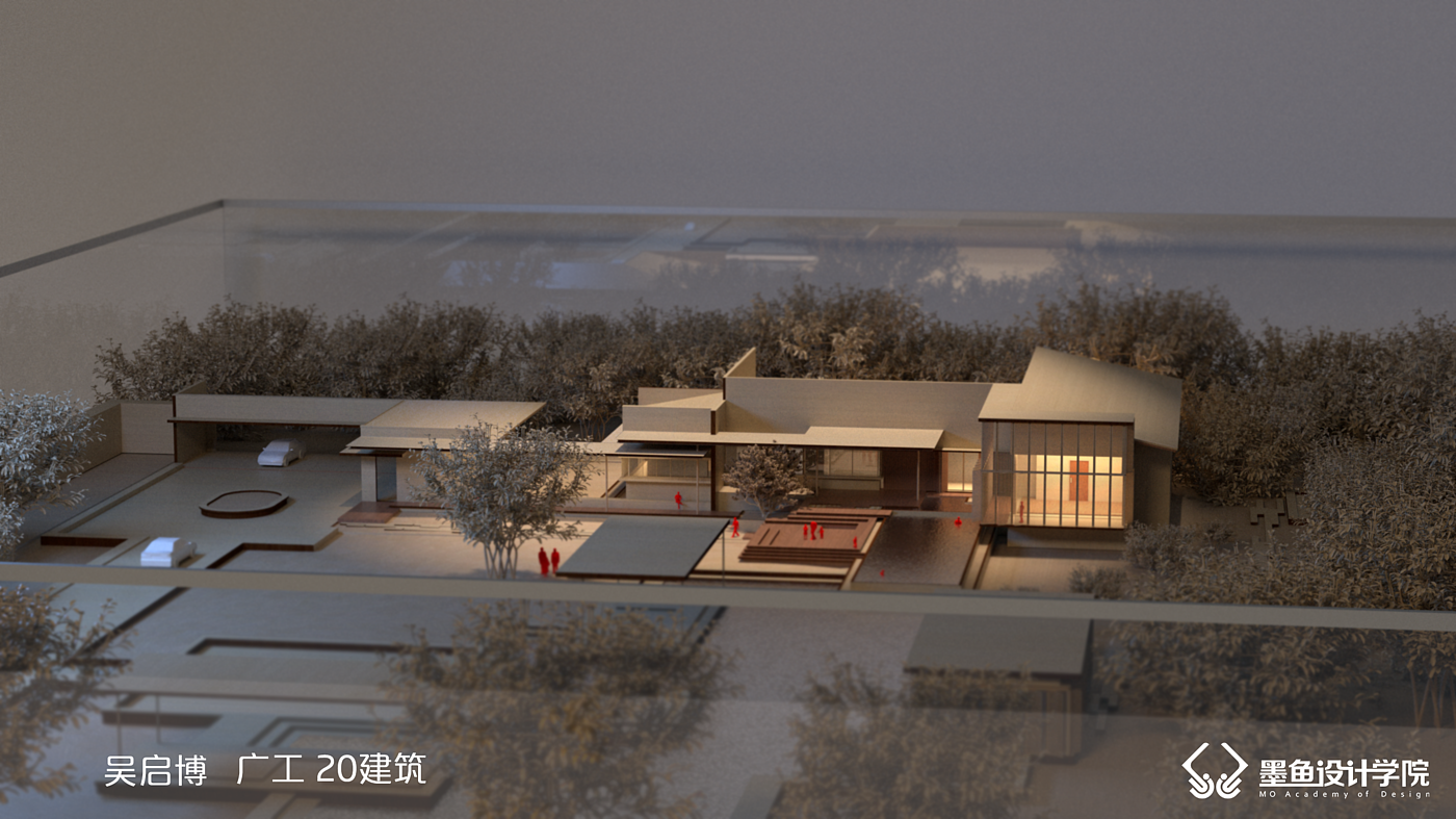 Cuttlefish design，Cuttlefish Design Institute，space design ，Manual model，V-Ray rendering，Manual model renderings，design sketch，environmental design ，
