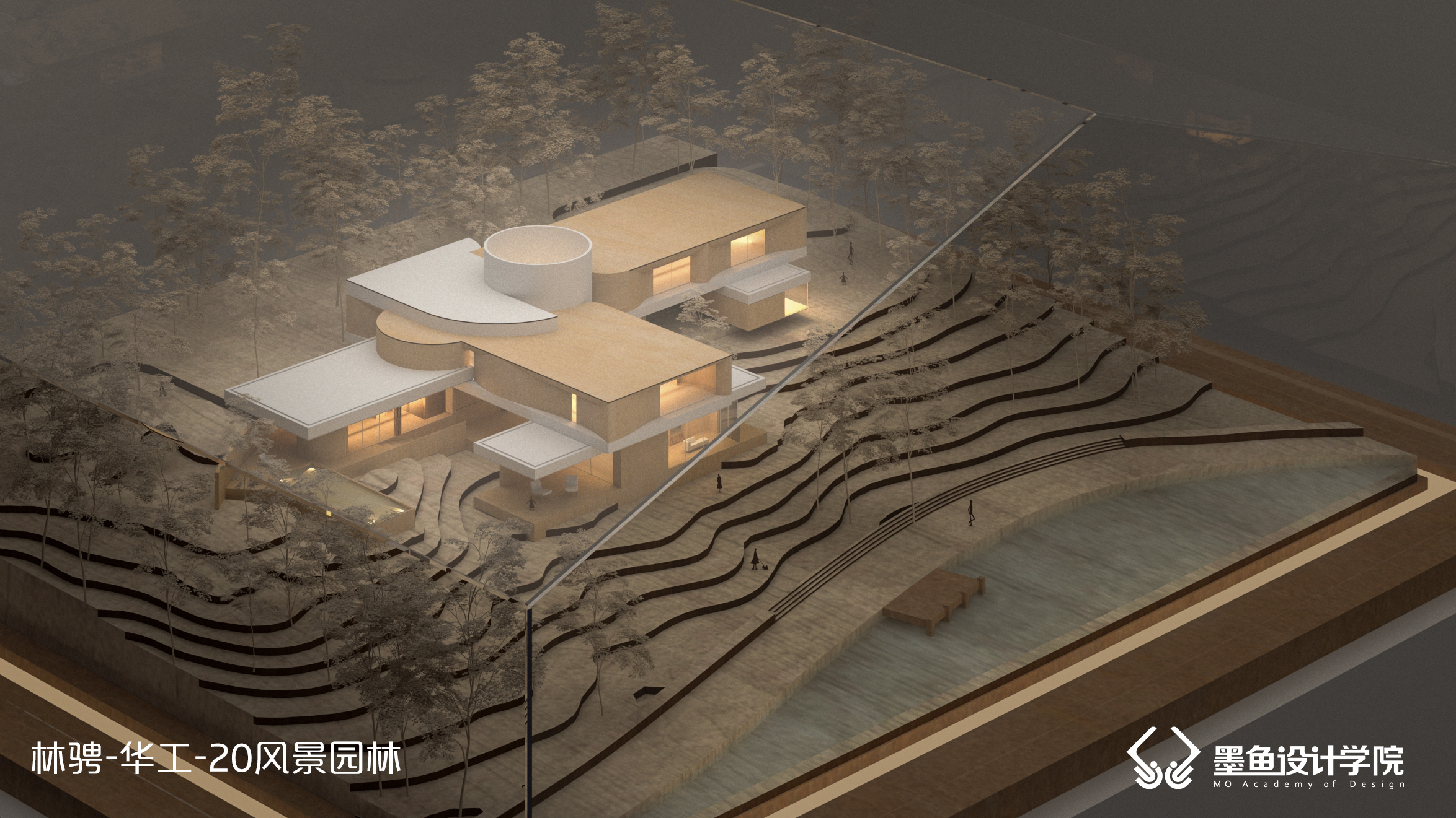 Cuttlefish design，Cuttlefish Design Institute，space design ，Manual model，V-Ray rendering，Manual model renderings，design sketch，environmental design ，