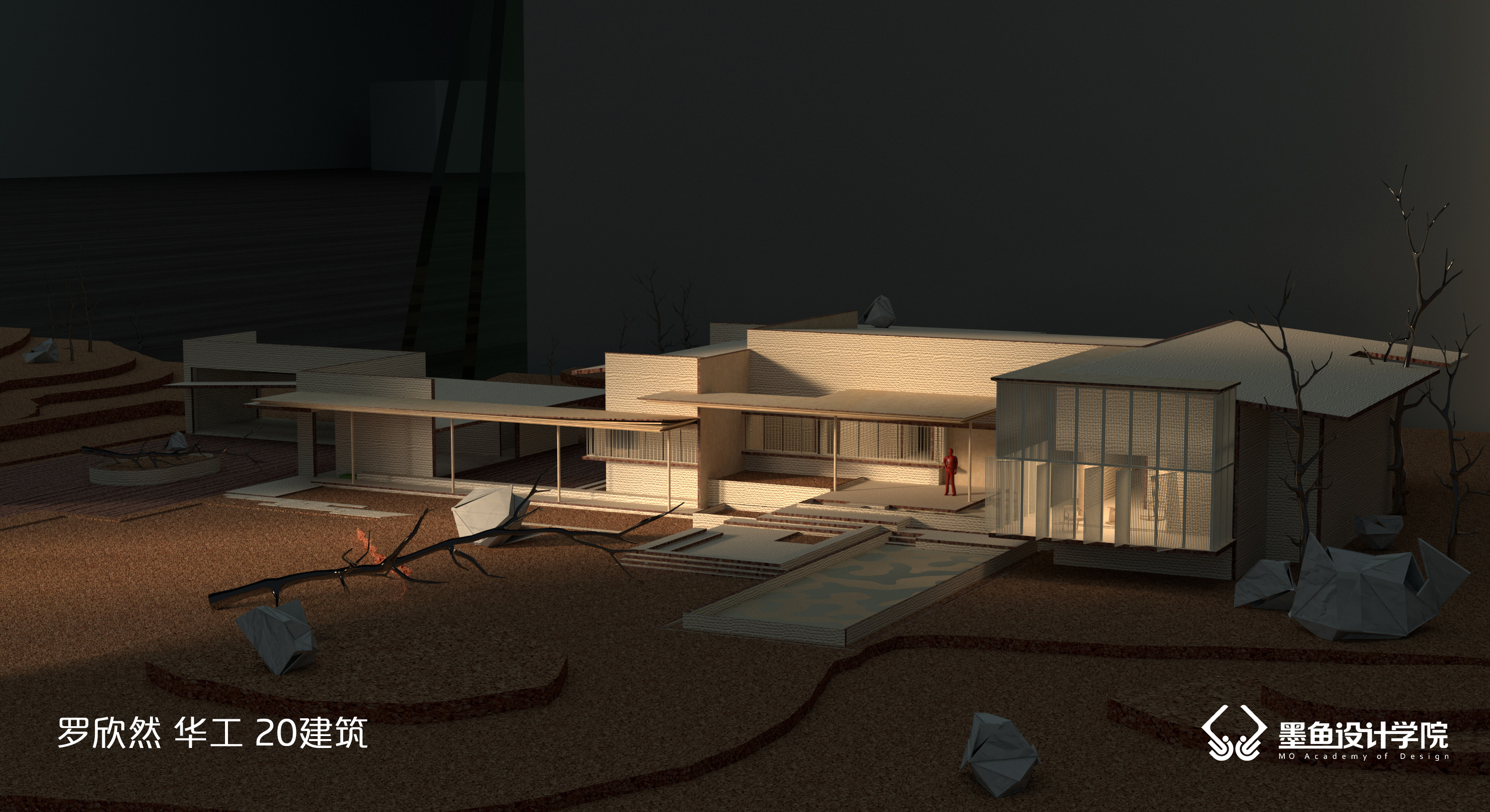 Cuttlefish design，Cuttlefish Design Institute，space design ，Manual model，V-Ray rendering，Manual model renderings，design sketch，environmental design ，