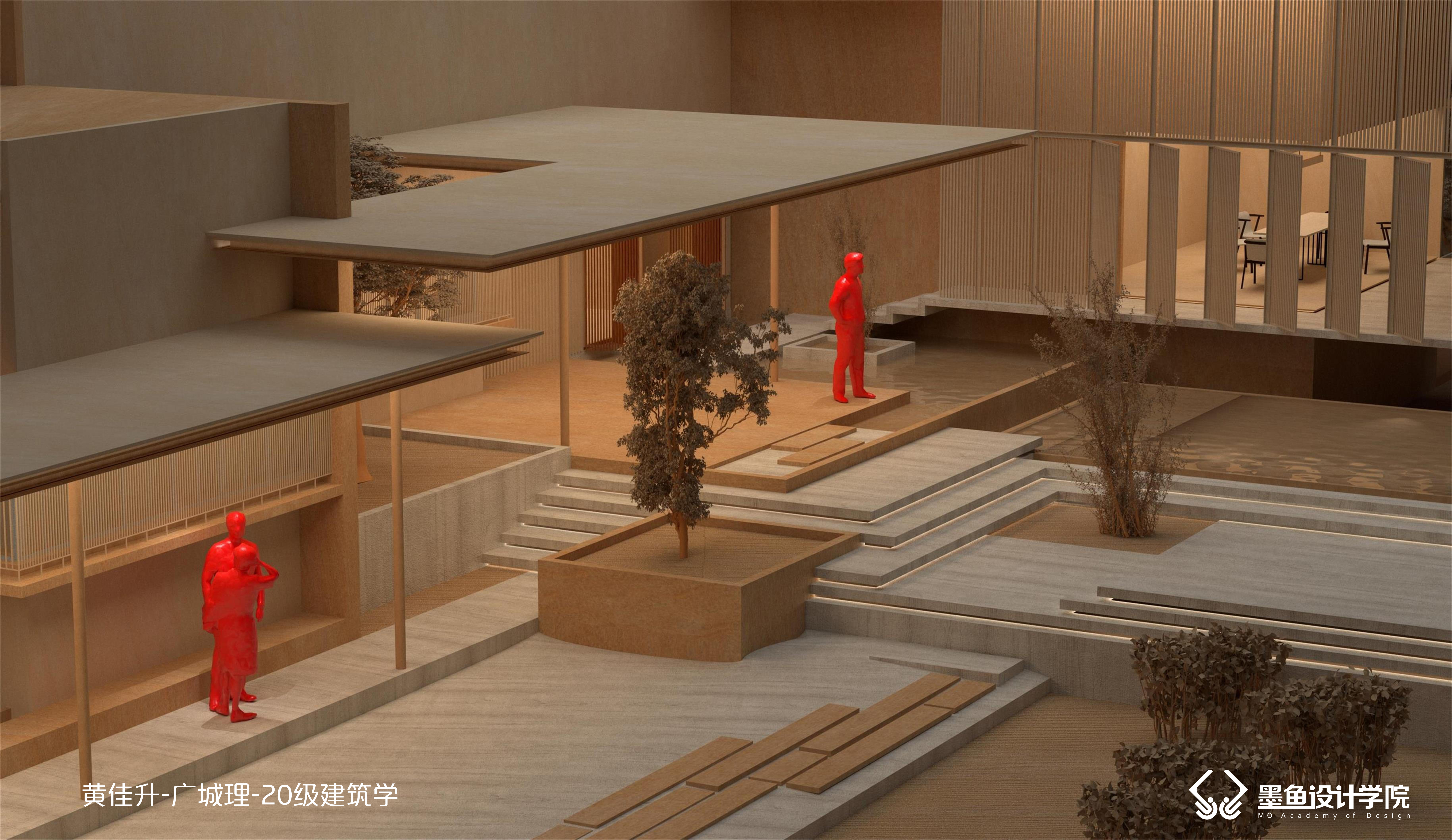 Cuttlefish design，Cuttlefish Design Institute，space design ，Manual model，V-Ray rendering，Manual model renderings，design sketch，environmental design ，