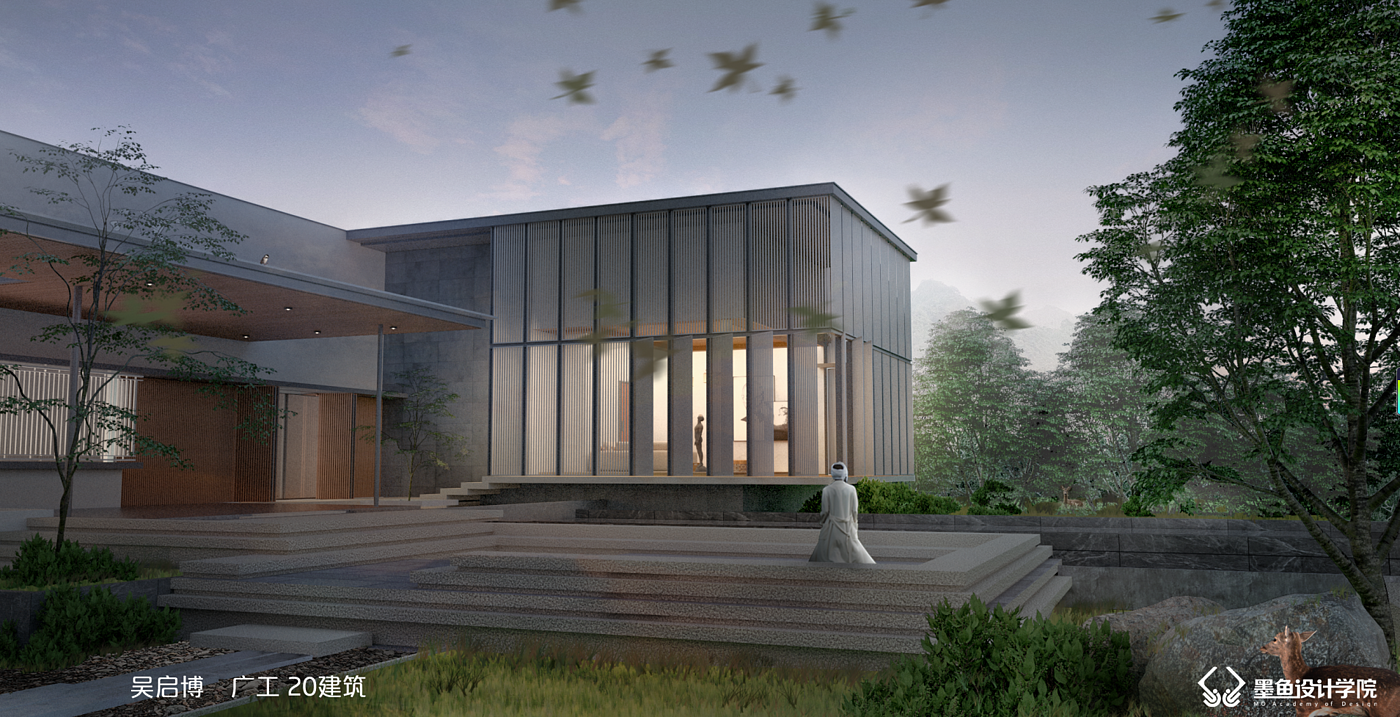 Cuttlefish design，Cuttlefish Design Institute，design sketch，Realistic wind effect diagram，Realistic wind，space design ，Render，Design，