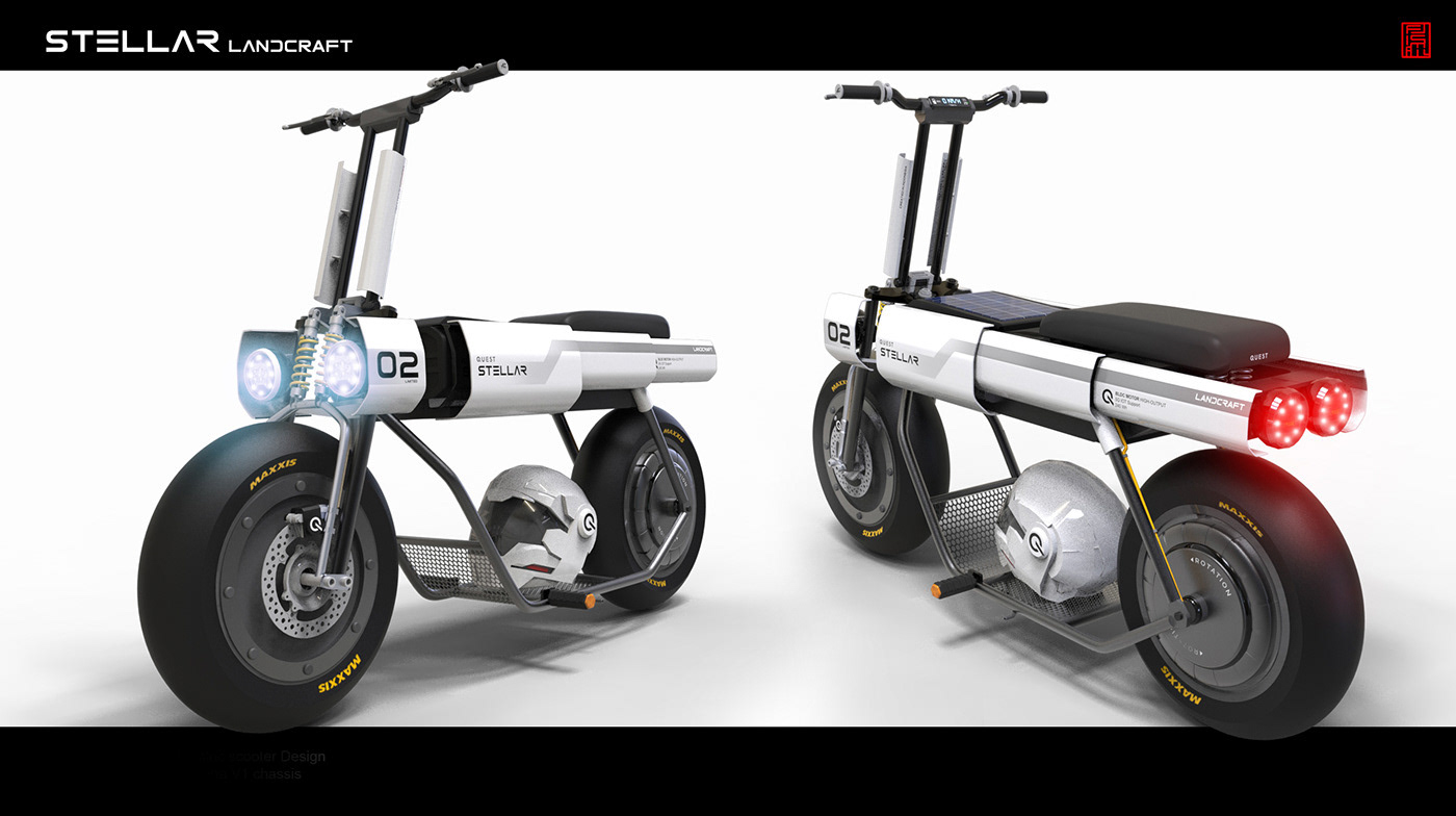 Electric scooter，vehicle，stellar，3D modeling，Electric scooter，vehicle，stellar，3D modeling，