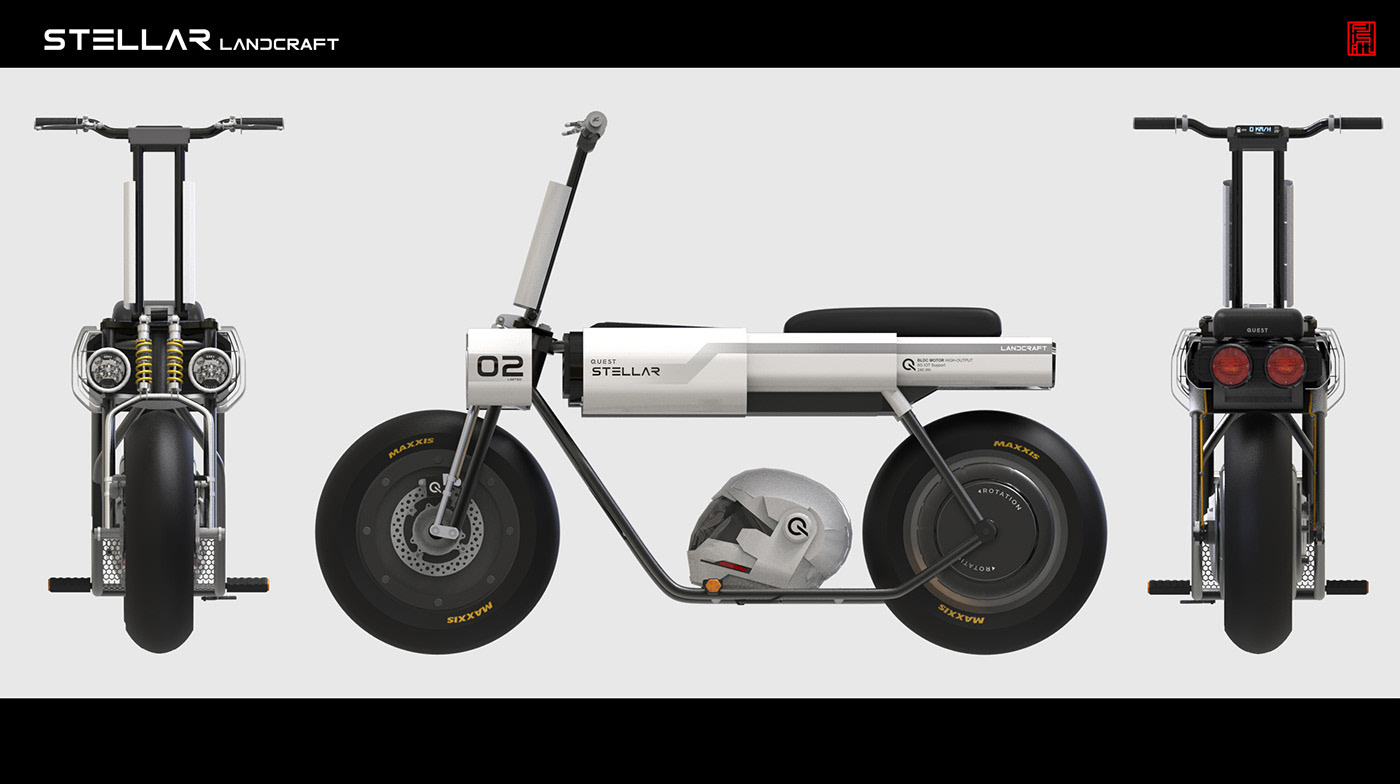 Electric scooter，vehicle，stellar，3D modeling，Electric scooter，vehicle，stellar，3D modeling，