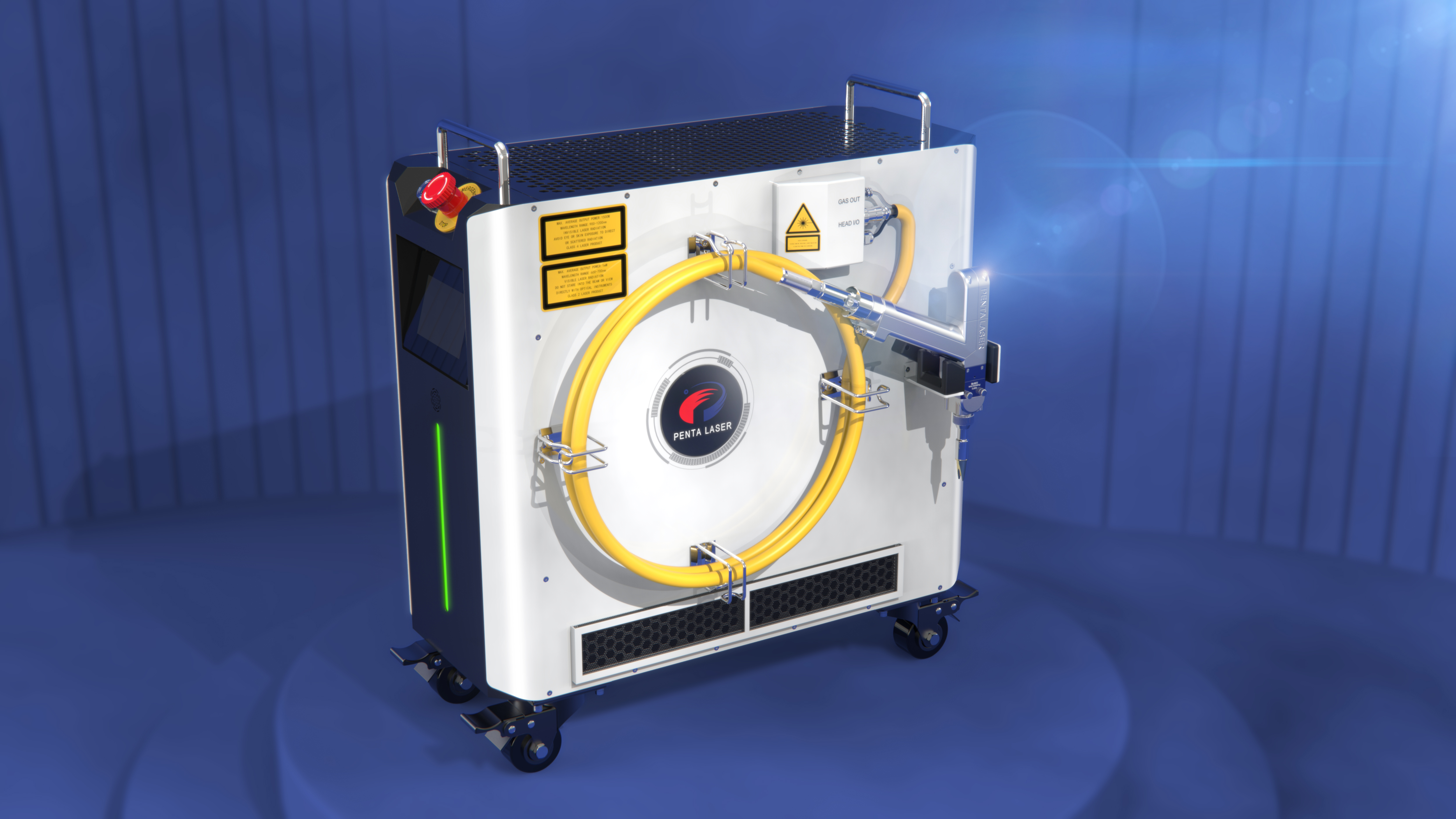 Air-cooled laser handheld welding animation，