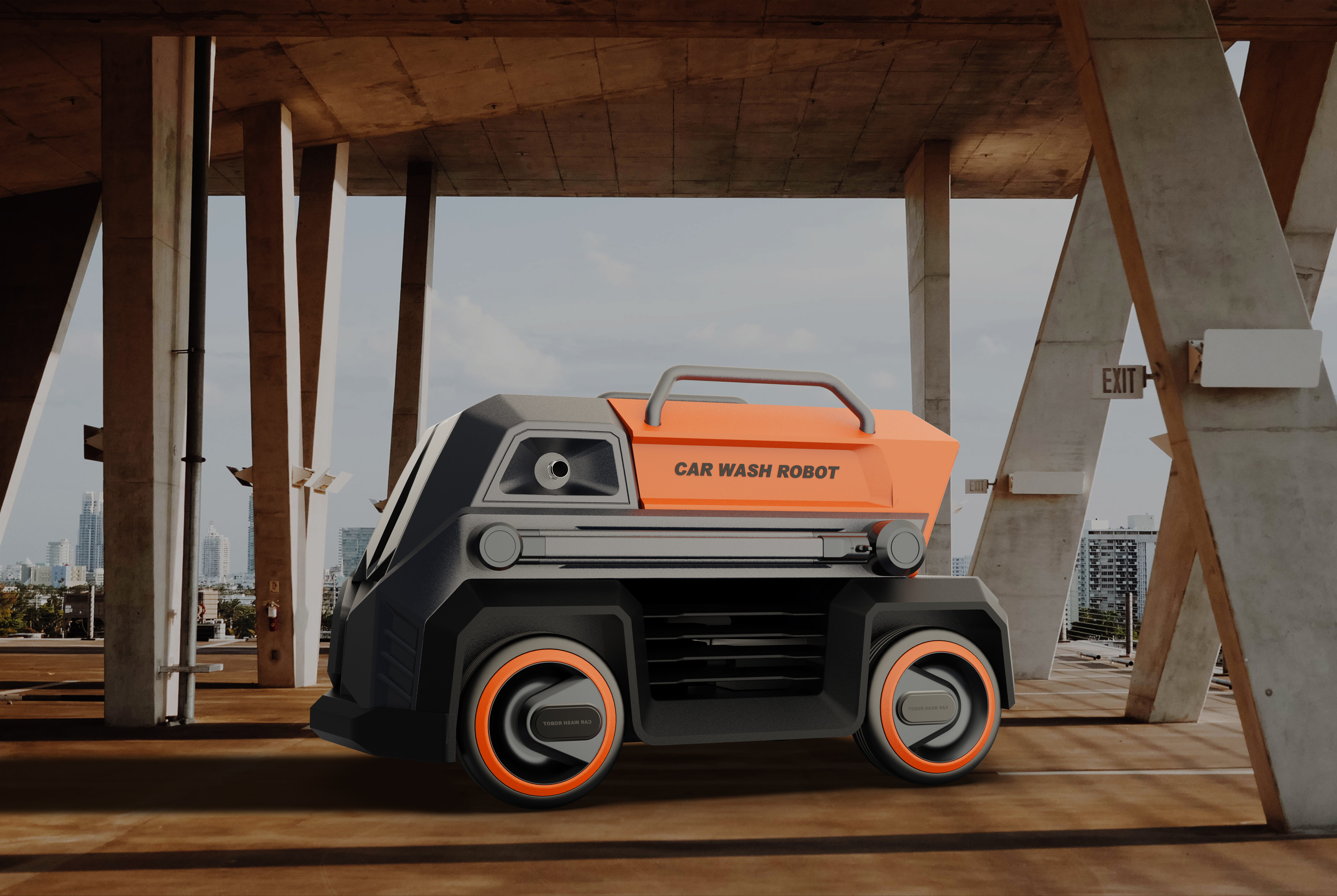 Intelligent car washing robot，