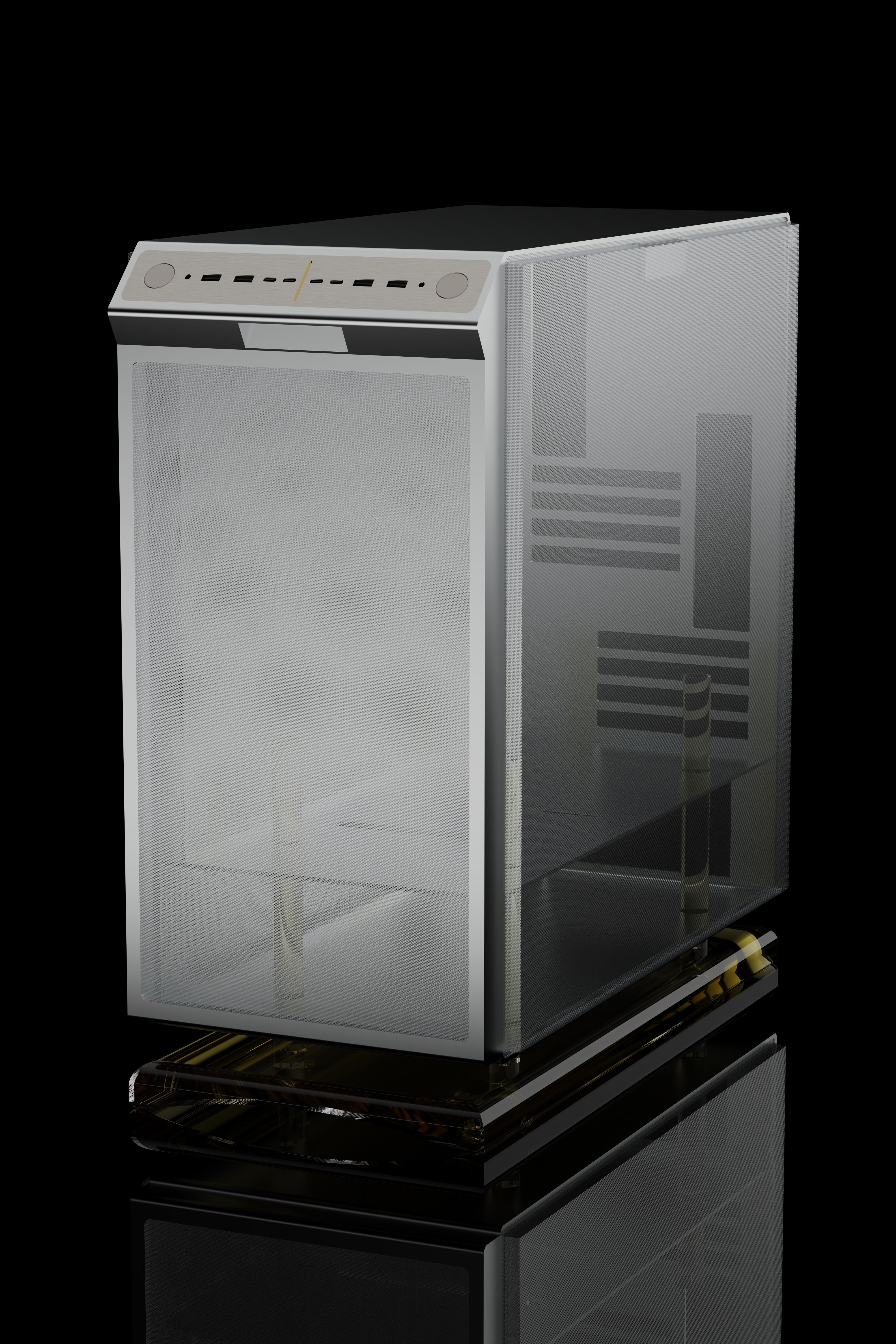 Chassis，Dual system chassis，computer，Desktop，Simplicity，originality，