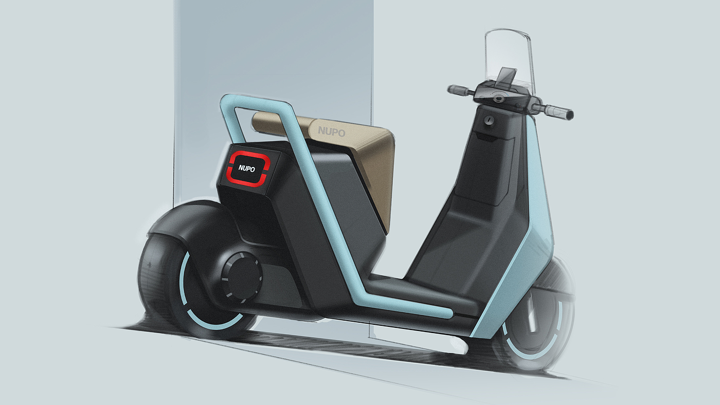 pedal，Urban travel，dogcart，design sketch，2D，Render，