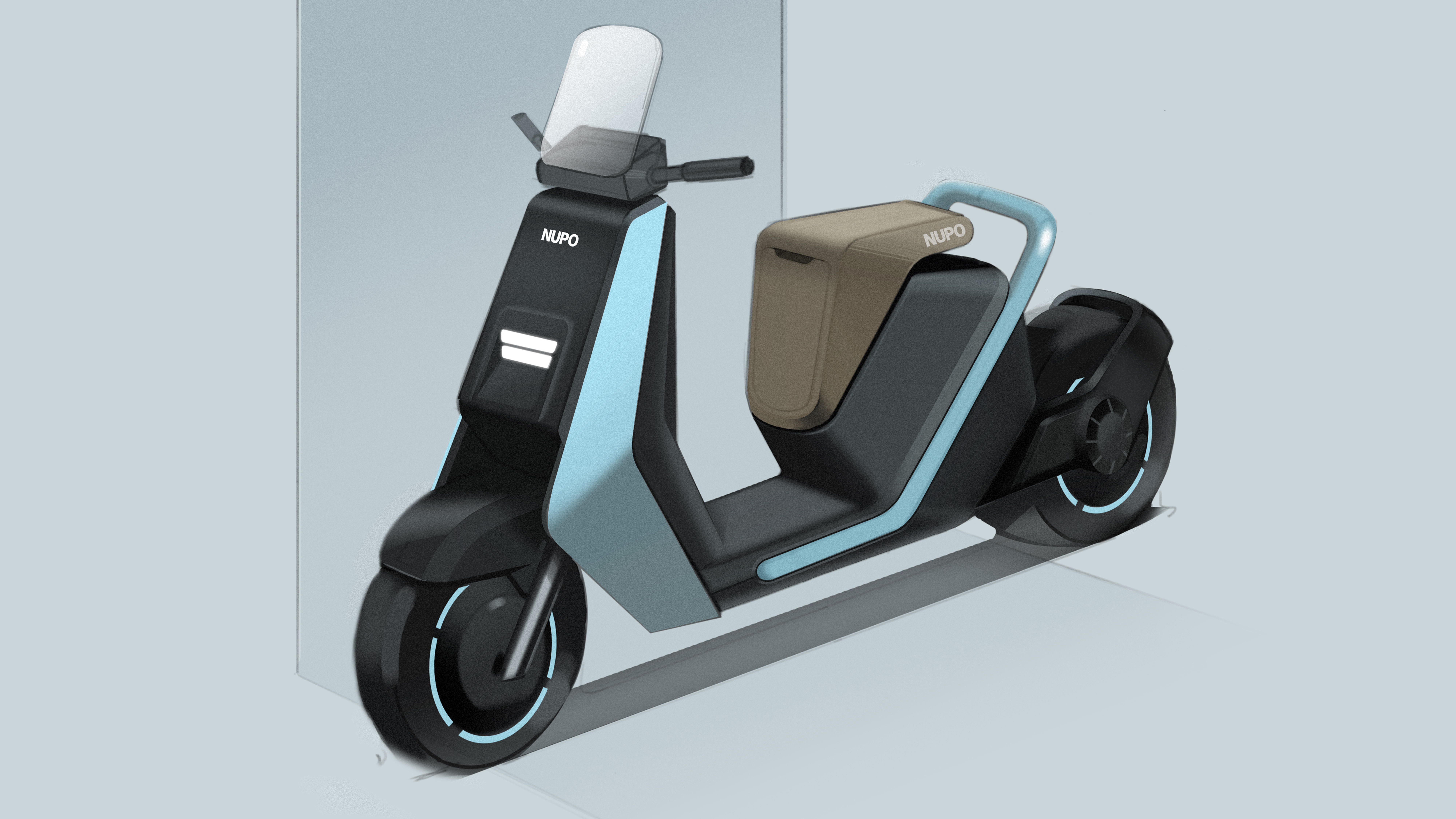 pedal，Urban travel，dogcart，design sketch，2D，Render，