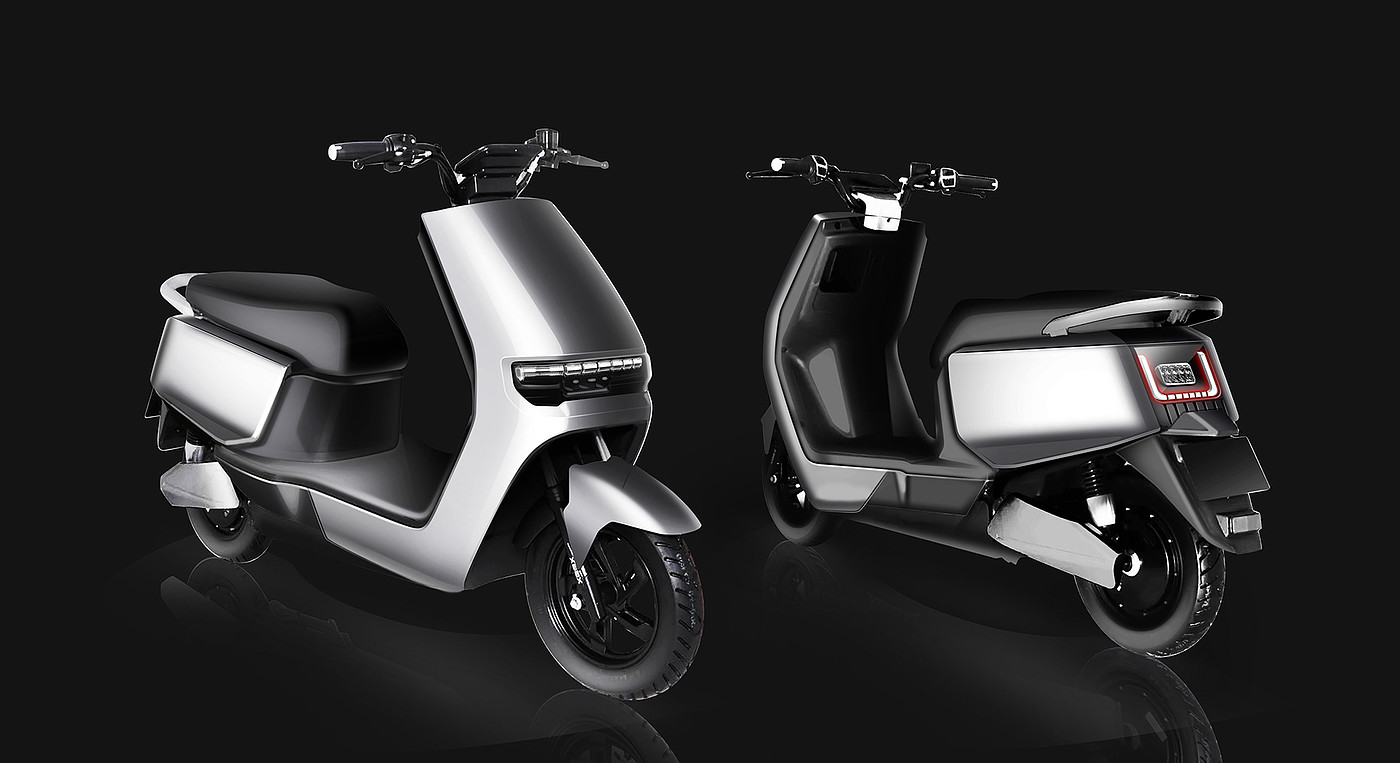 Electric vehicle design，motorcycle，design sketch，modelling，
