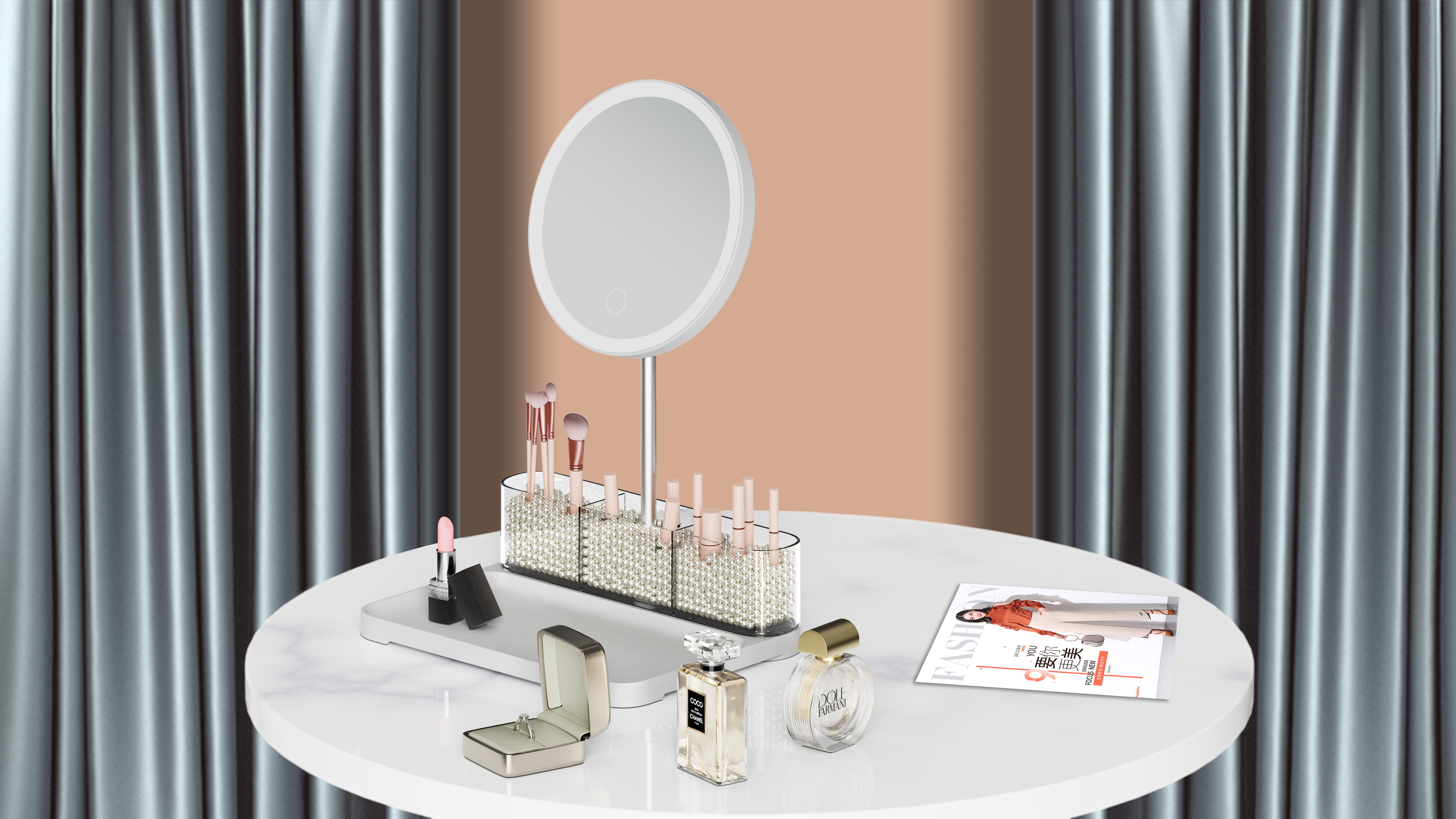 Desktop vanity mirror，Cosmetic mirror，