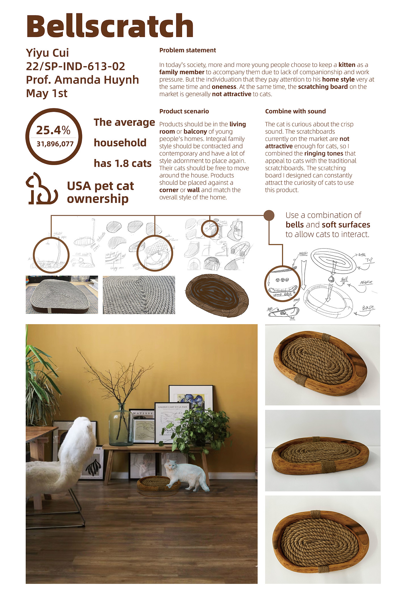 Cat toys，Cat scratch board，Home environment，Log wind，Scandinavia，