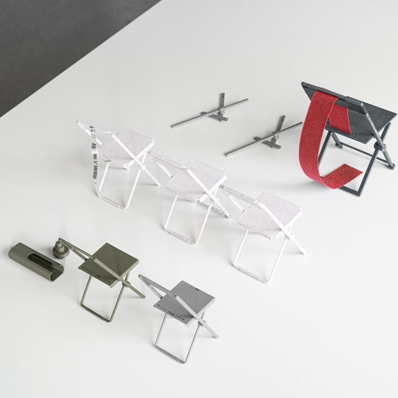 Folding chair，concept，Nylon belt，chair，