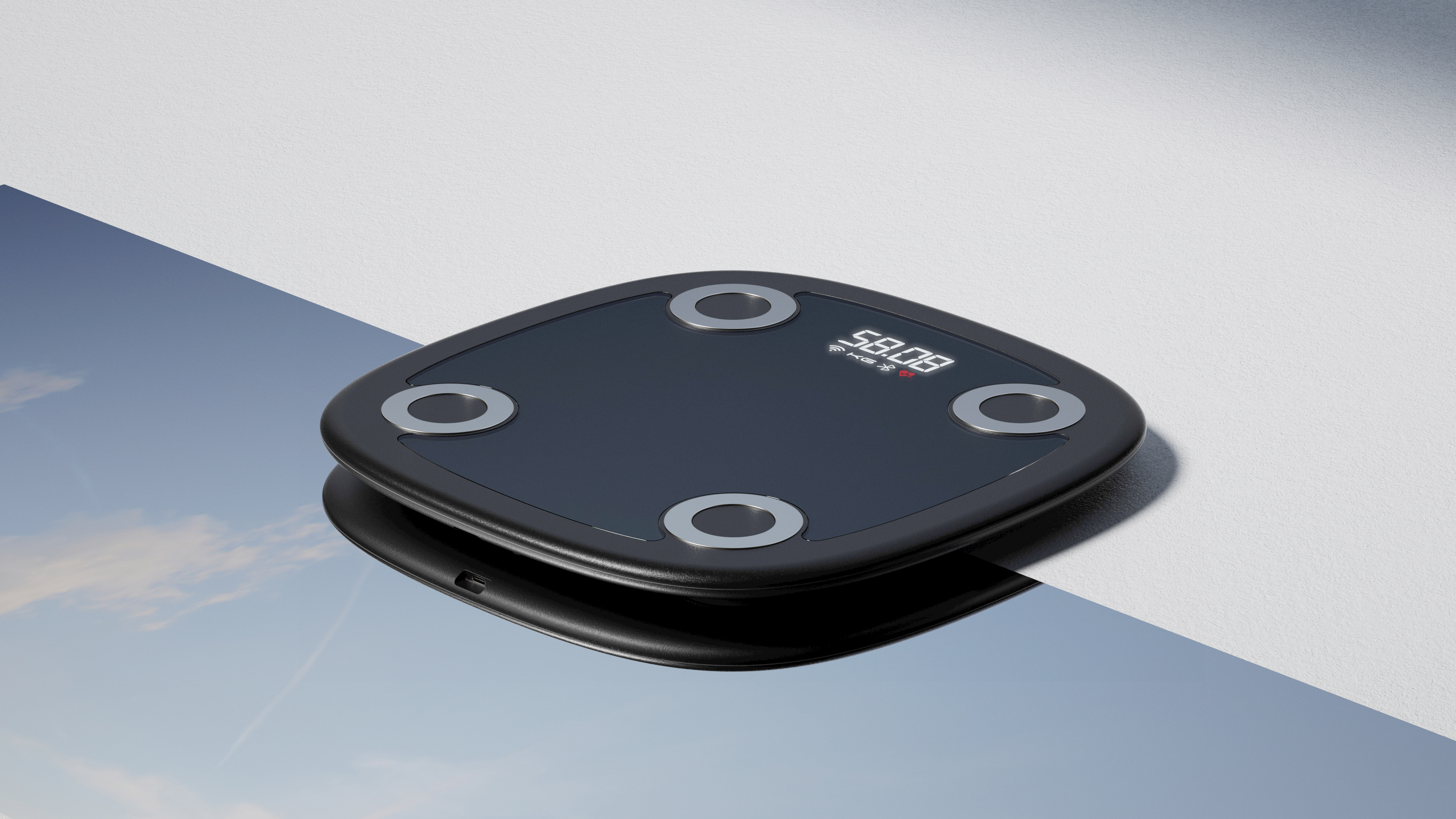 Body fat scale，product design，Appearance design，Ring design，industrial design，Render Scene ，