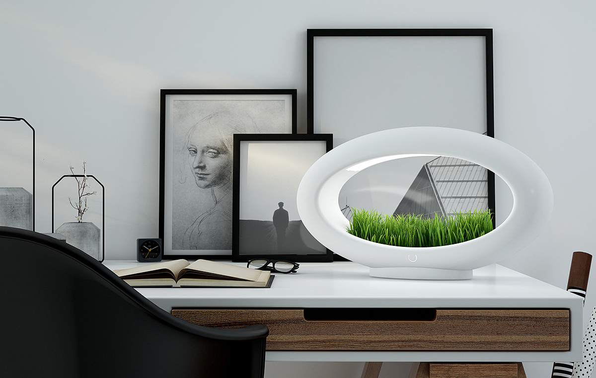 Grass Lamp，灯具，盆栽，创意，产品设计，