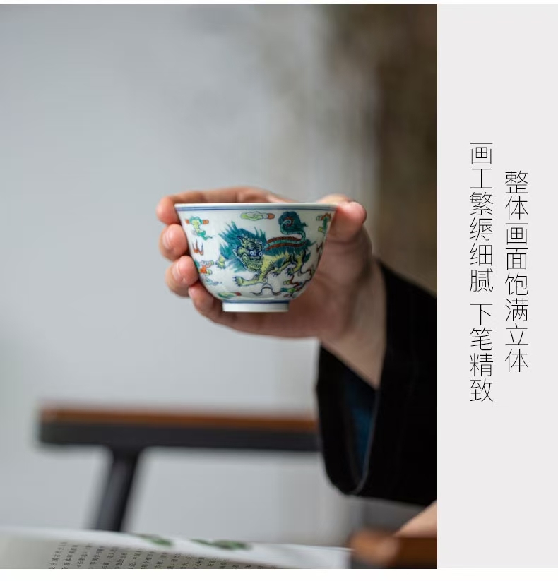 Jingdezhen，Hand-painted，tea set，Cover bowl，teacup，