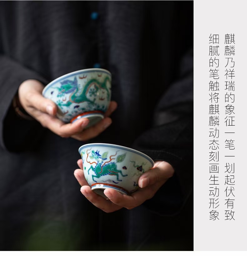 Jingdezhen，Hand-painted，tea set，Cover bowl，teacup，