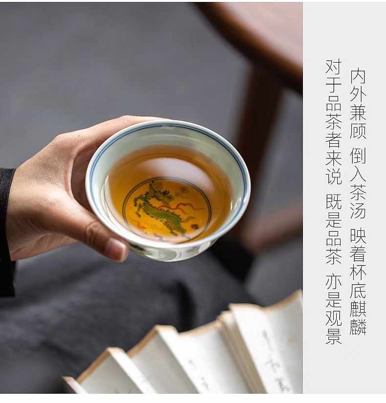 景德镇，手工手绘，茶具，盖碗，茶杯，