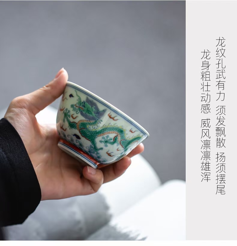 Jingdezhen，Hand-painted，tea set，Cover bowl，teacup，