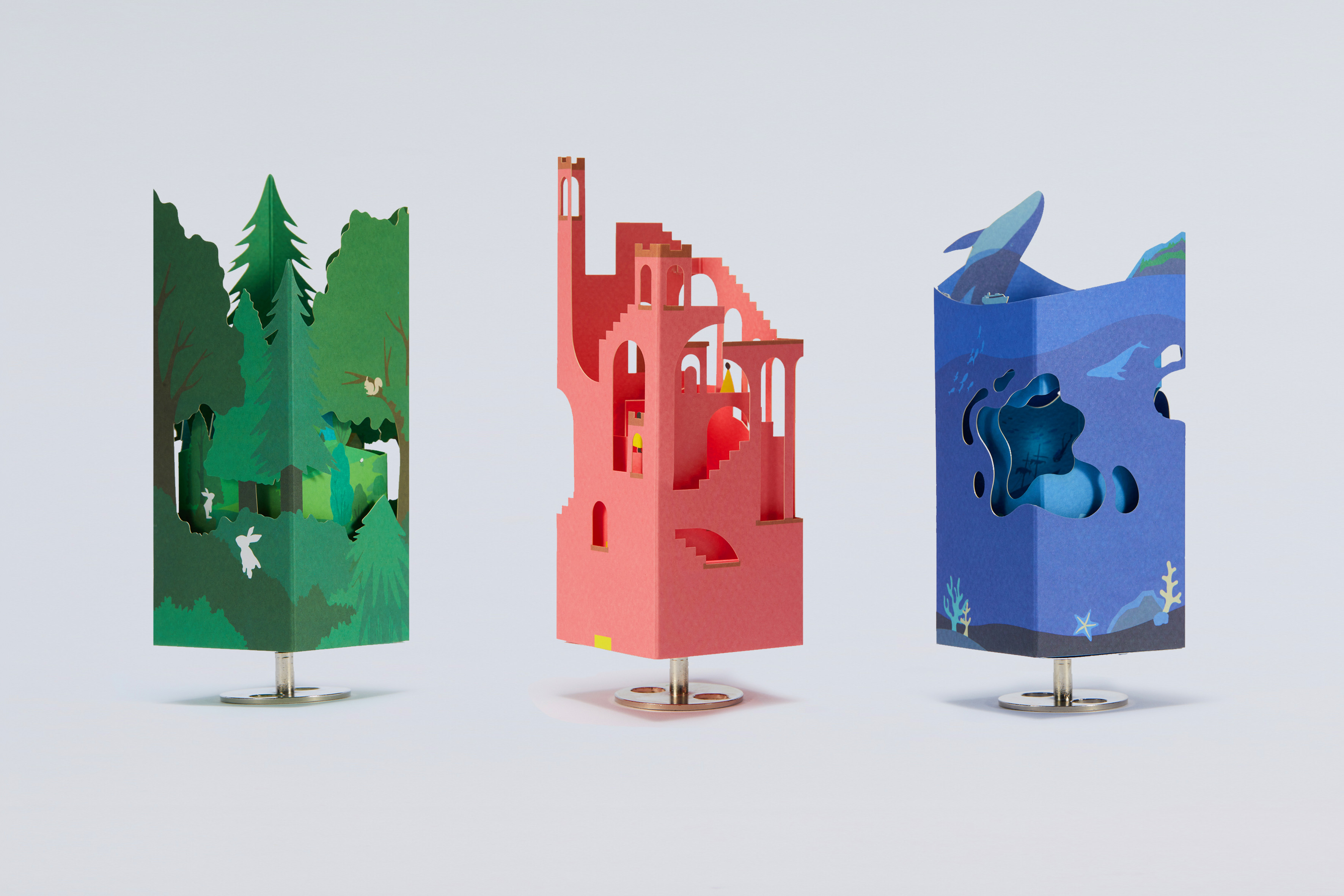 Music box，Eight tone box，Manual DIY，origami design，Red deer，