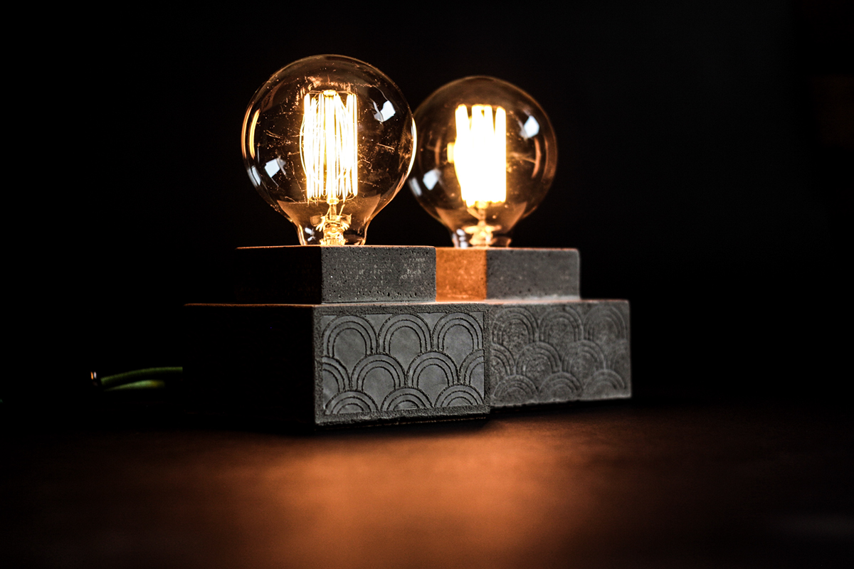 lamps and lanterns，originality，Industrial wind，concrete，product design，
