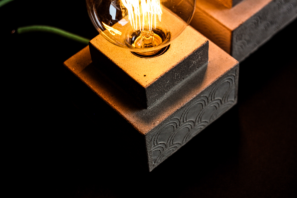 lamps and lanterns，originality，Industrial wind，concrete，product design，