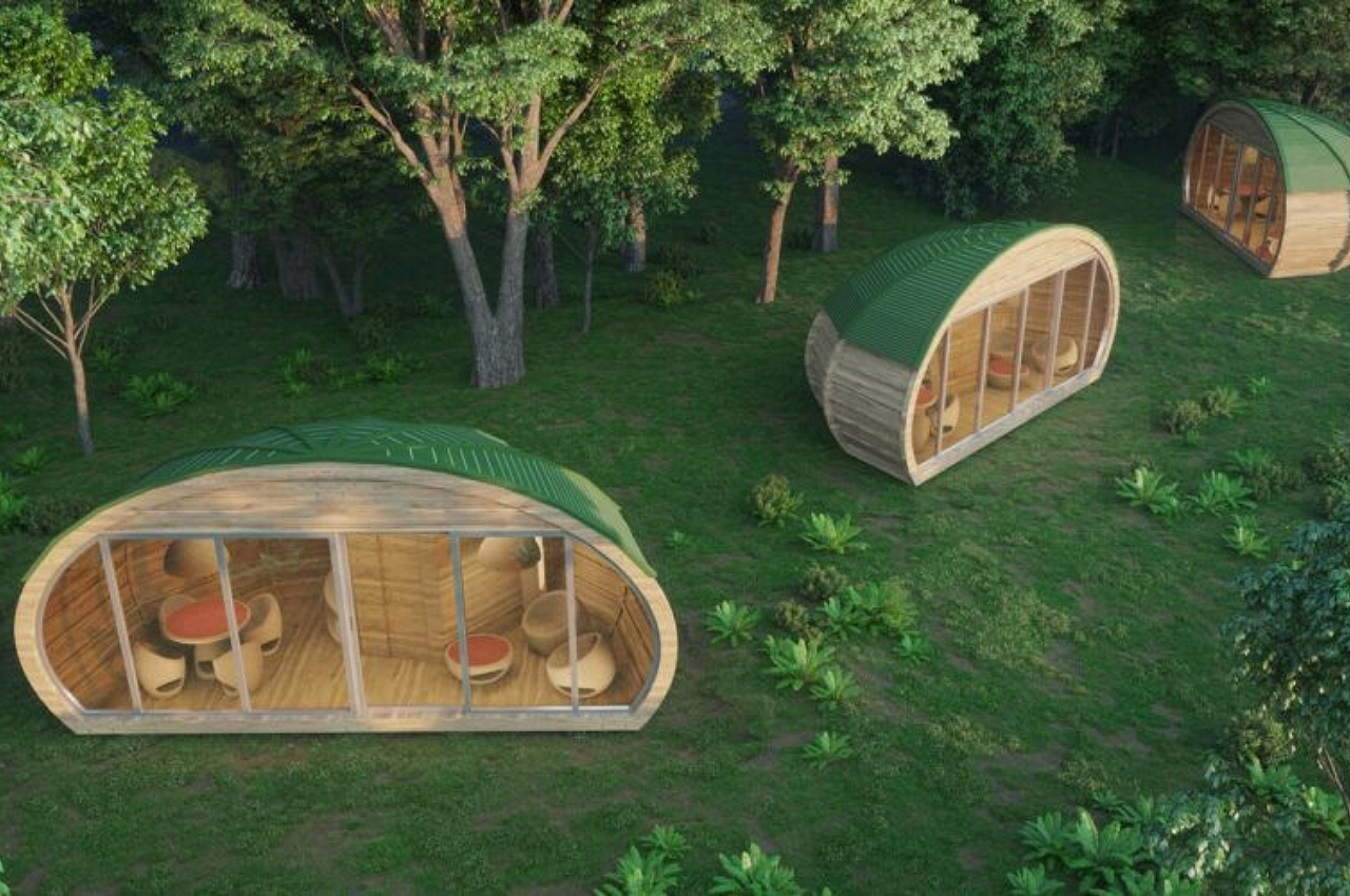 sustainable，Architecture，forest，ecology，nature，working space，space design ，Pea Clip Studio，