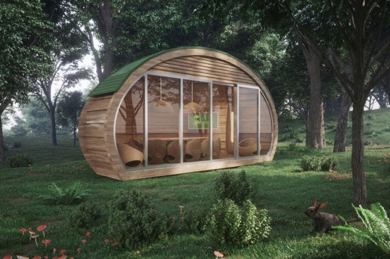 sustainable，Architecture，forest，ecology，nature，working space，space design ，Pea Clip Studio，