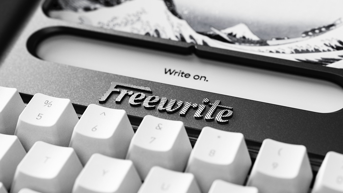 typewriter，Freewrite，cgi，3d，product design，visualization，Hemingway，