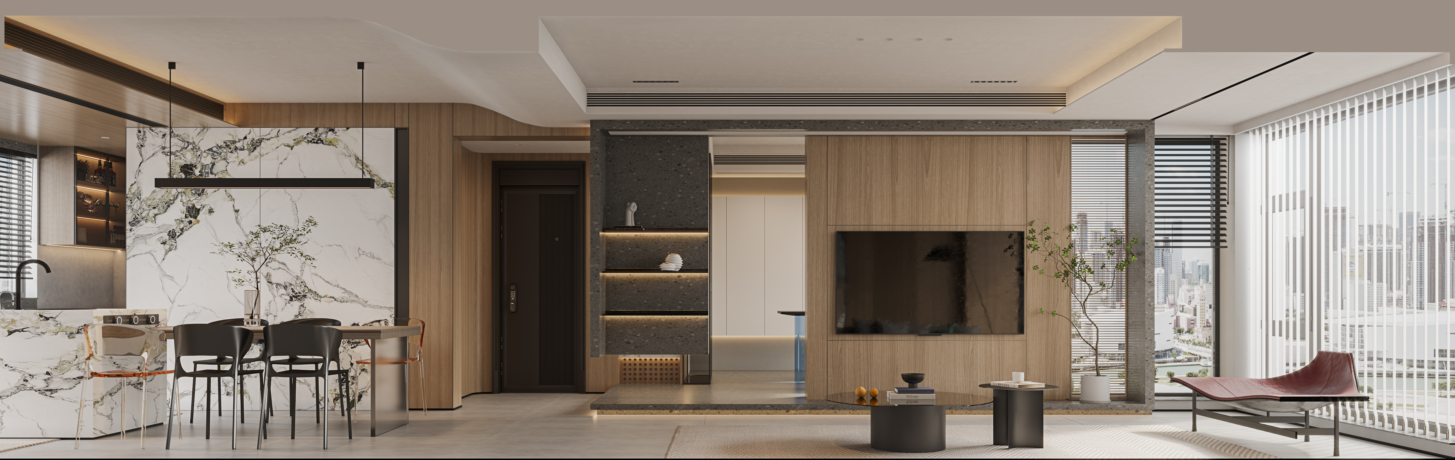 Modern simple and comfortable two-time space，