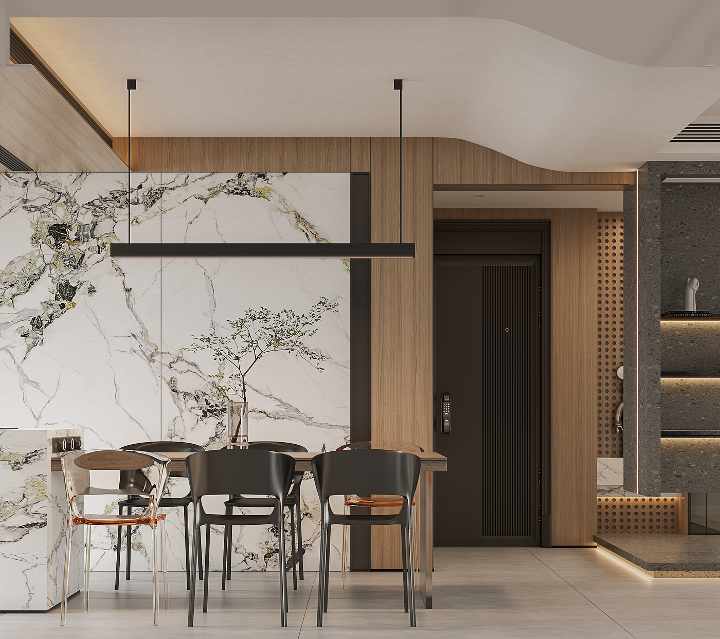 Modern simple and comfortable two-time space，