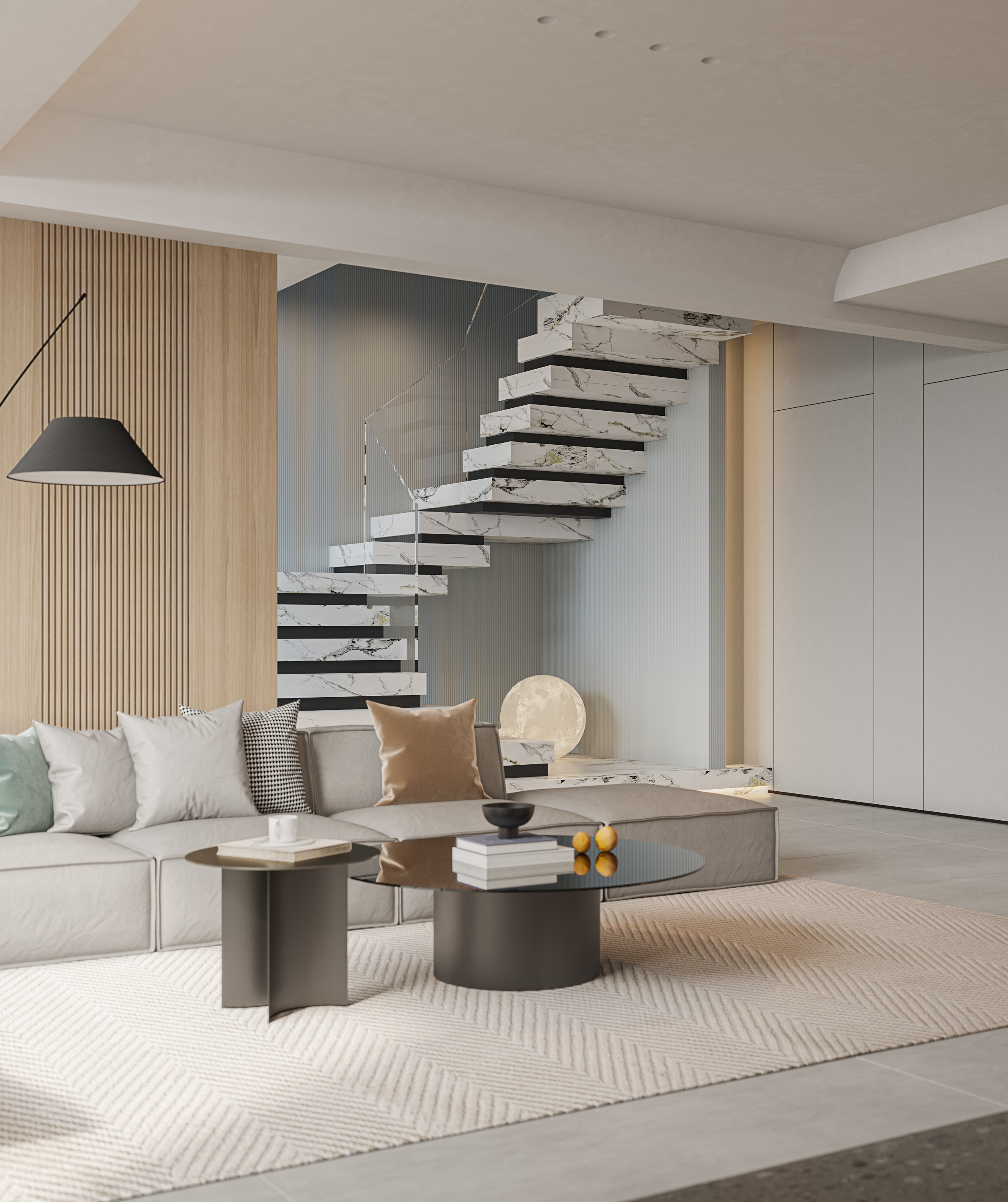 Modern simple and comfortable two-time space，