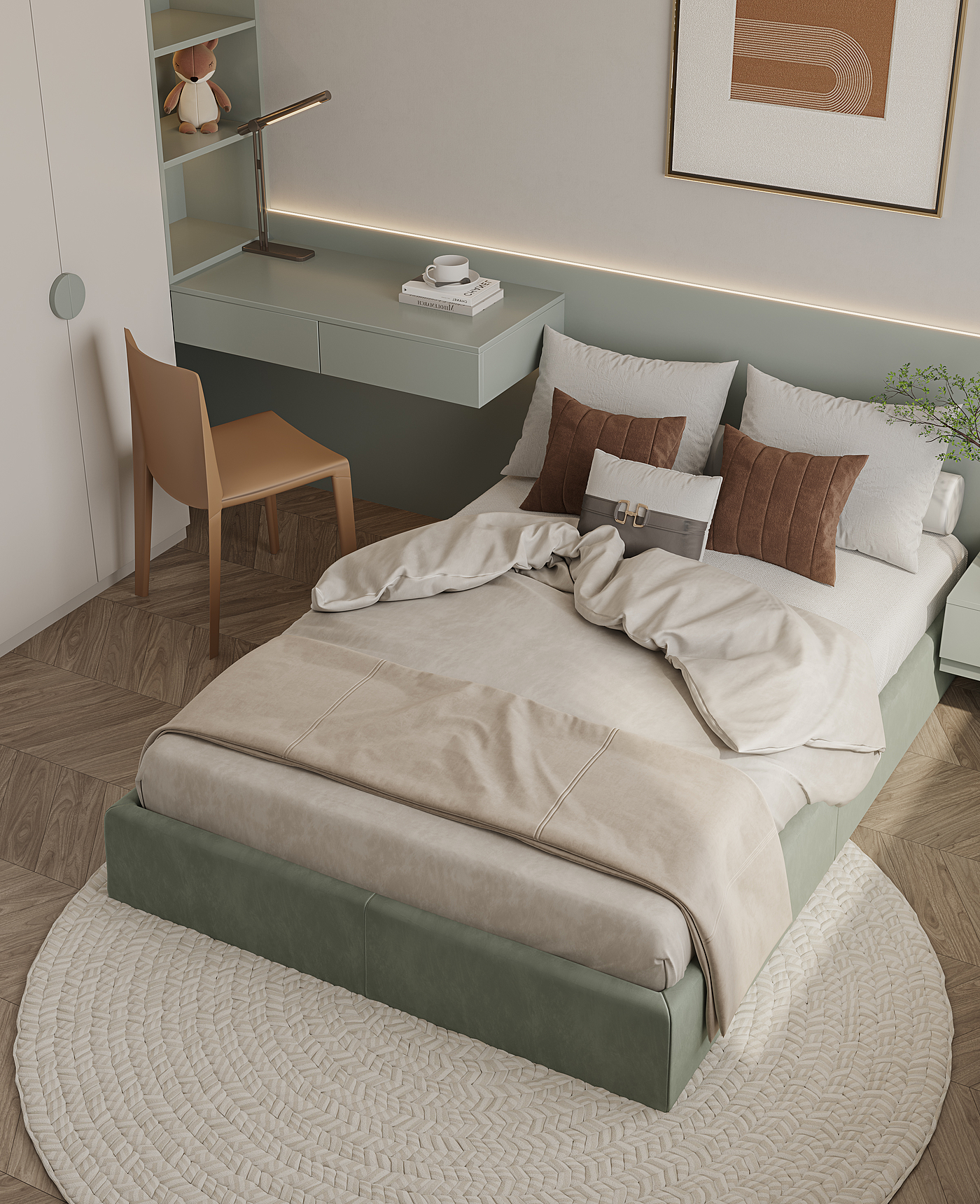 Modern simple and comfortable two-time space，