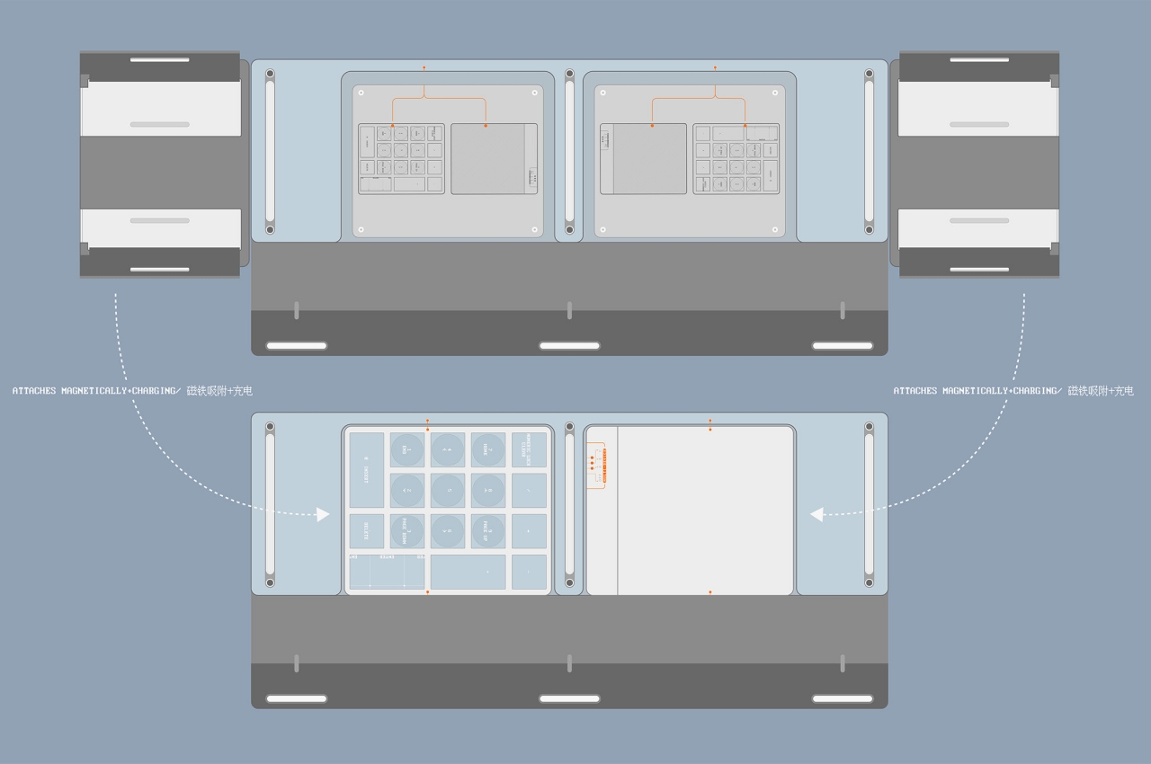 keyboard，modularization，concept，product design，