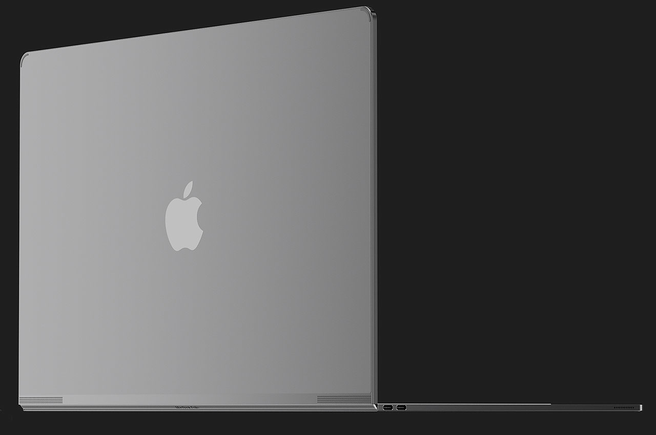 macbook，电脑，苹果，全屏幕，概念，笔记本，