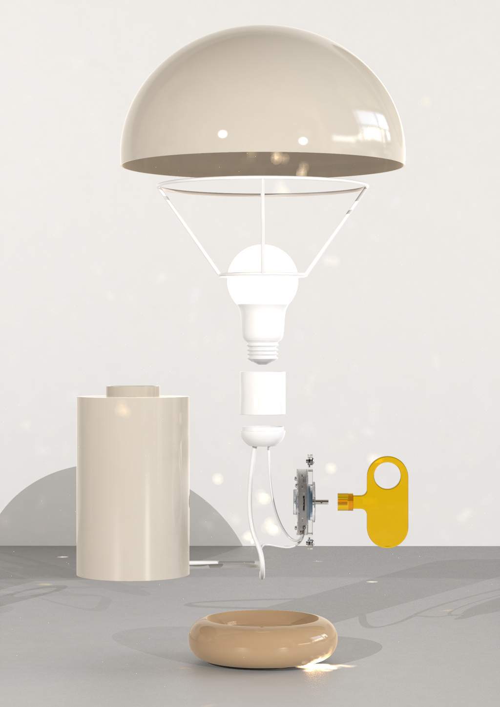 lamp，WARBLE，industrial design，product design，Wind up，