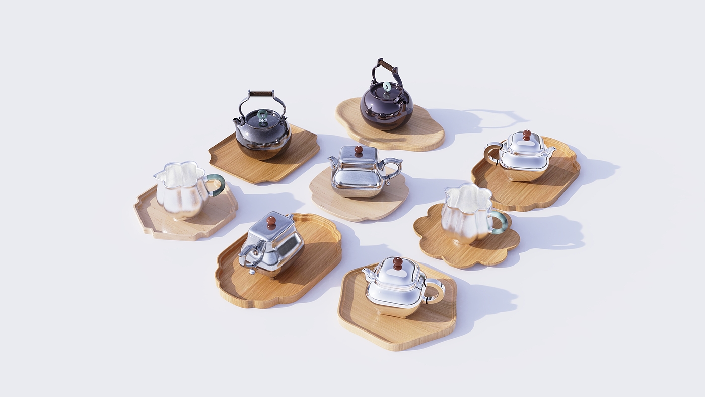 tea tray，Traditional cultural symbols，product design，tea set，