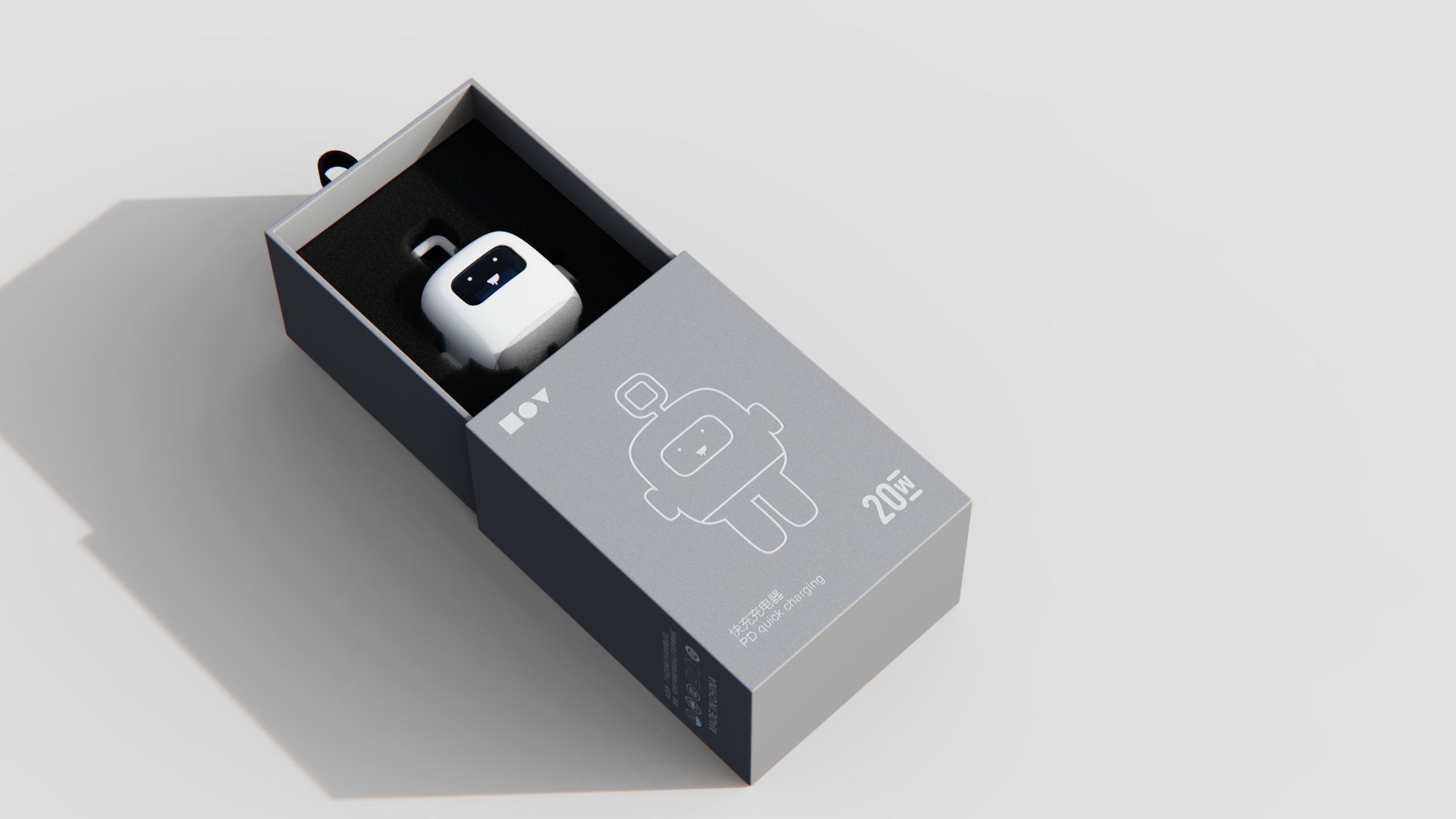 Charger，usb，PD20W，lovely，Telebaby，product design，