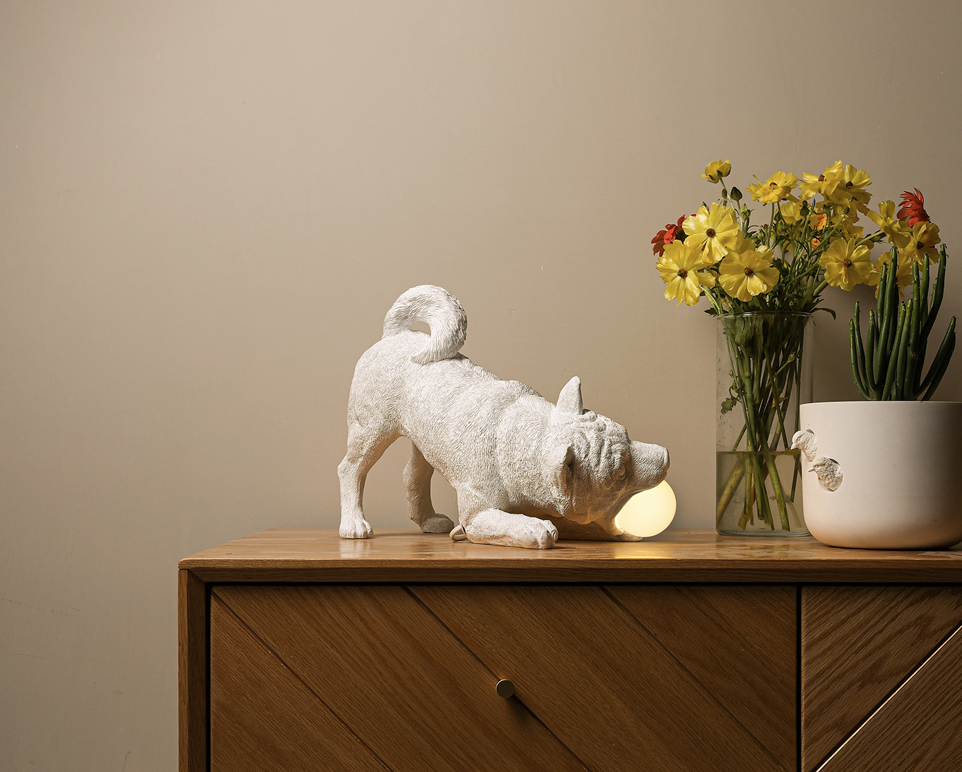 lamps and lanterns，puppy，lighting，