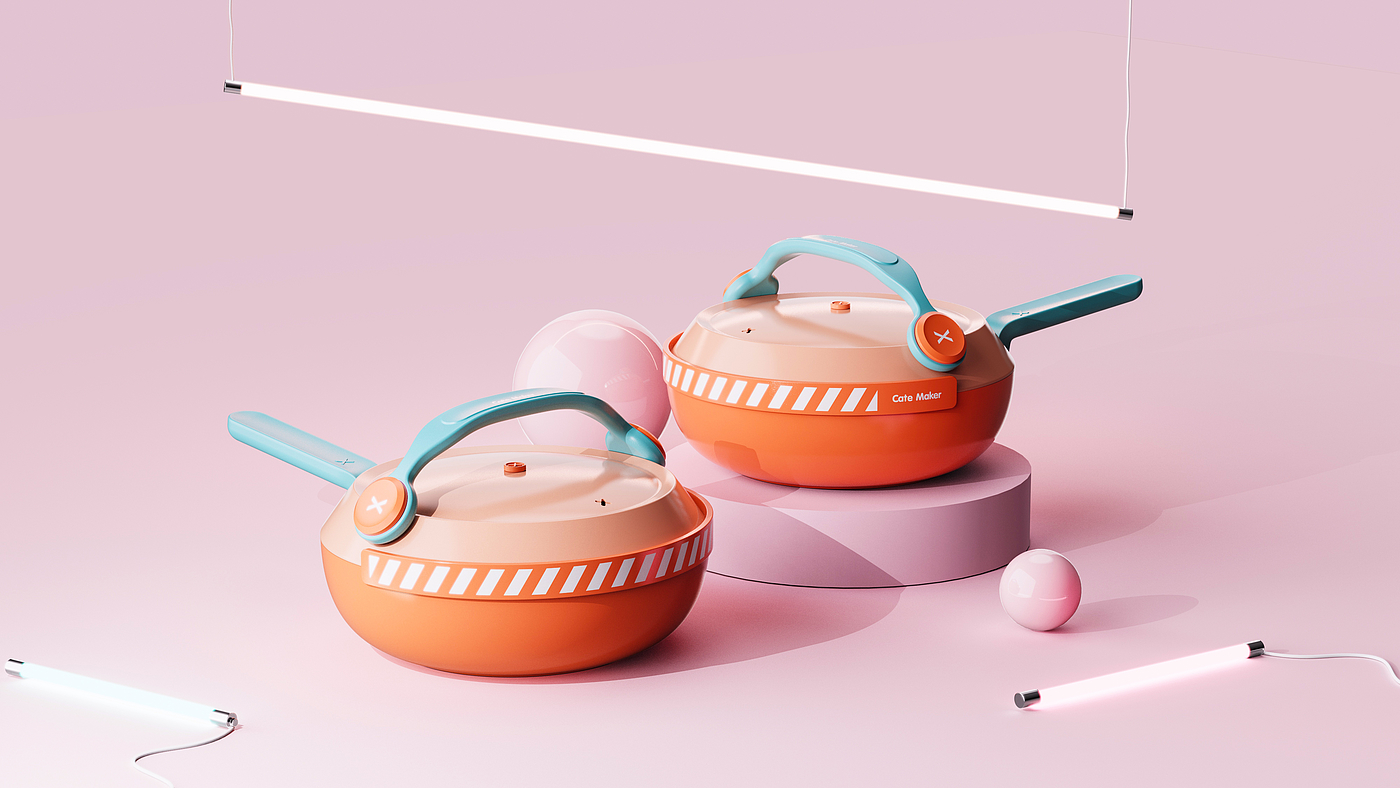 Red design，product design，Carter mark，Home product design，Kitchenware design，Pot design，articles for daily use，