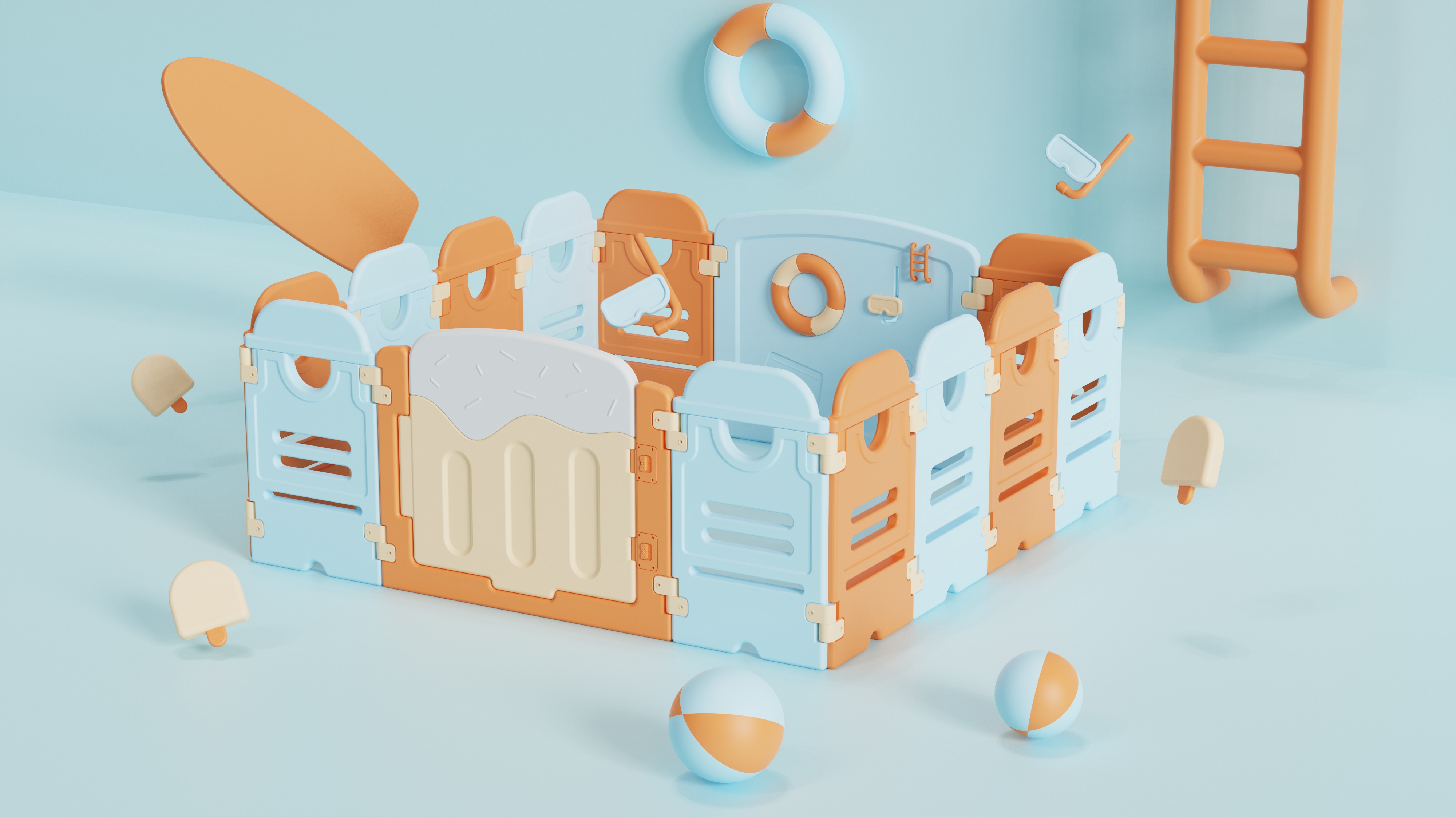 Children's game fence，