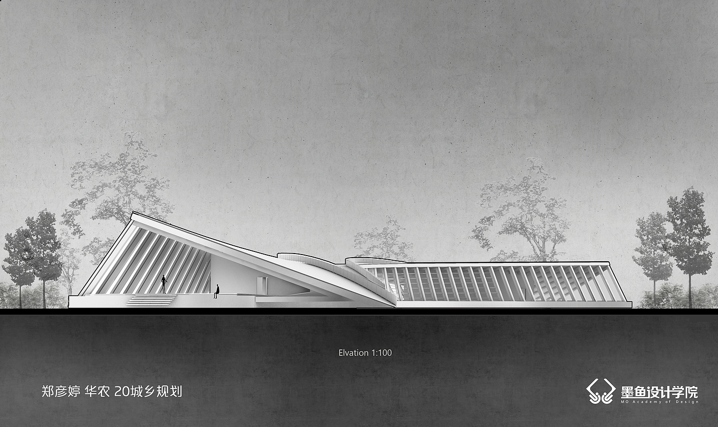 墨鱼设计学院，剖立面，剖立面效果图，效果图，设计，空间设计，灵感，