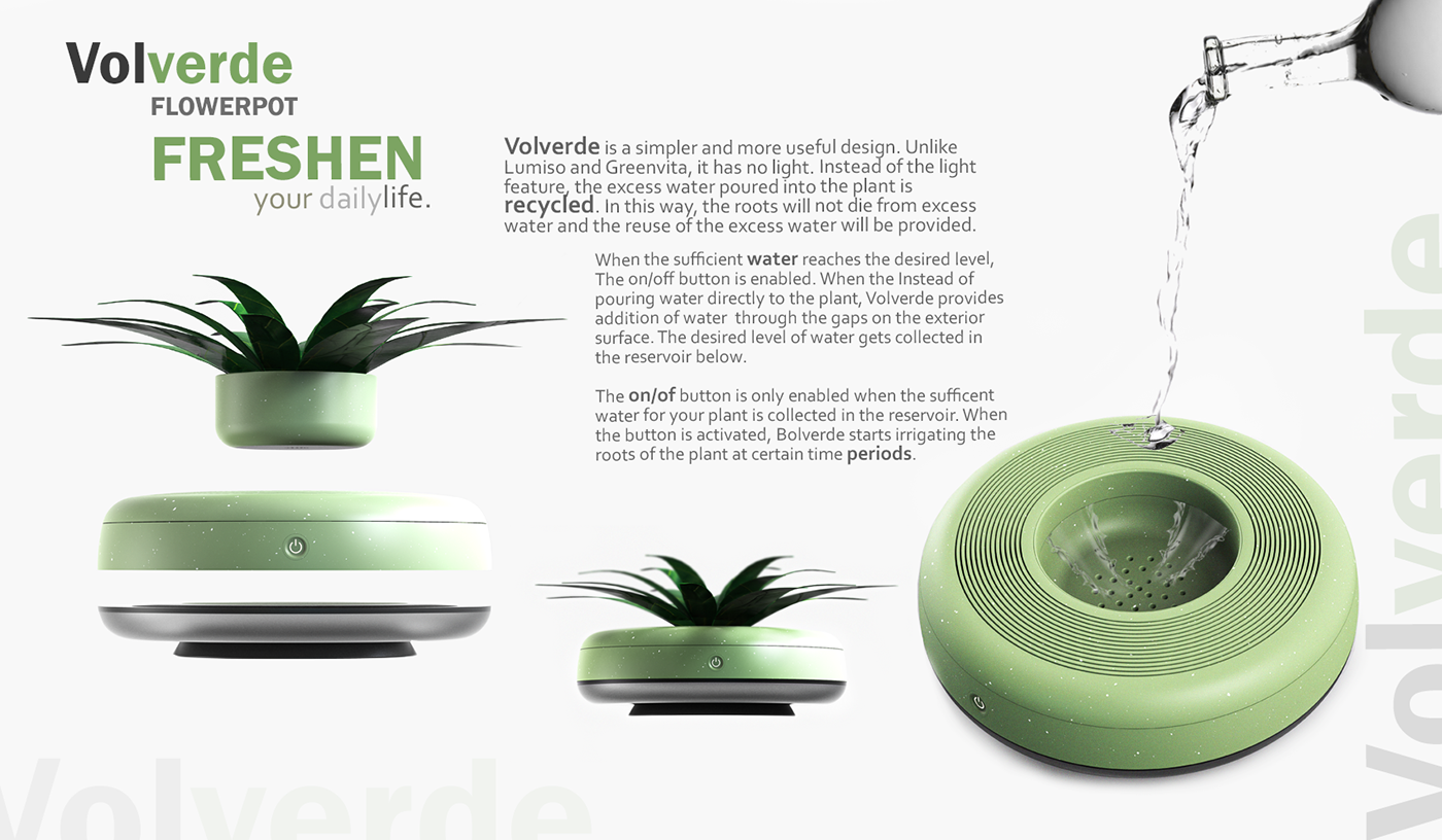 Flowerpot，VOLVERDE，3d，product design，