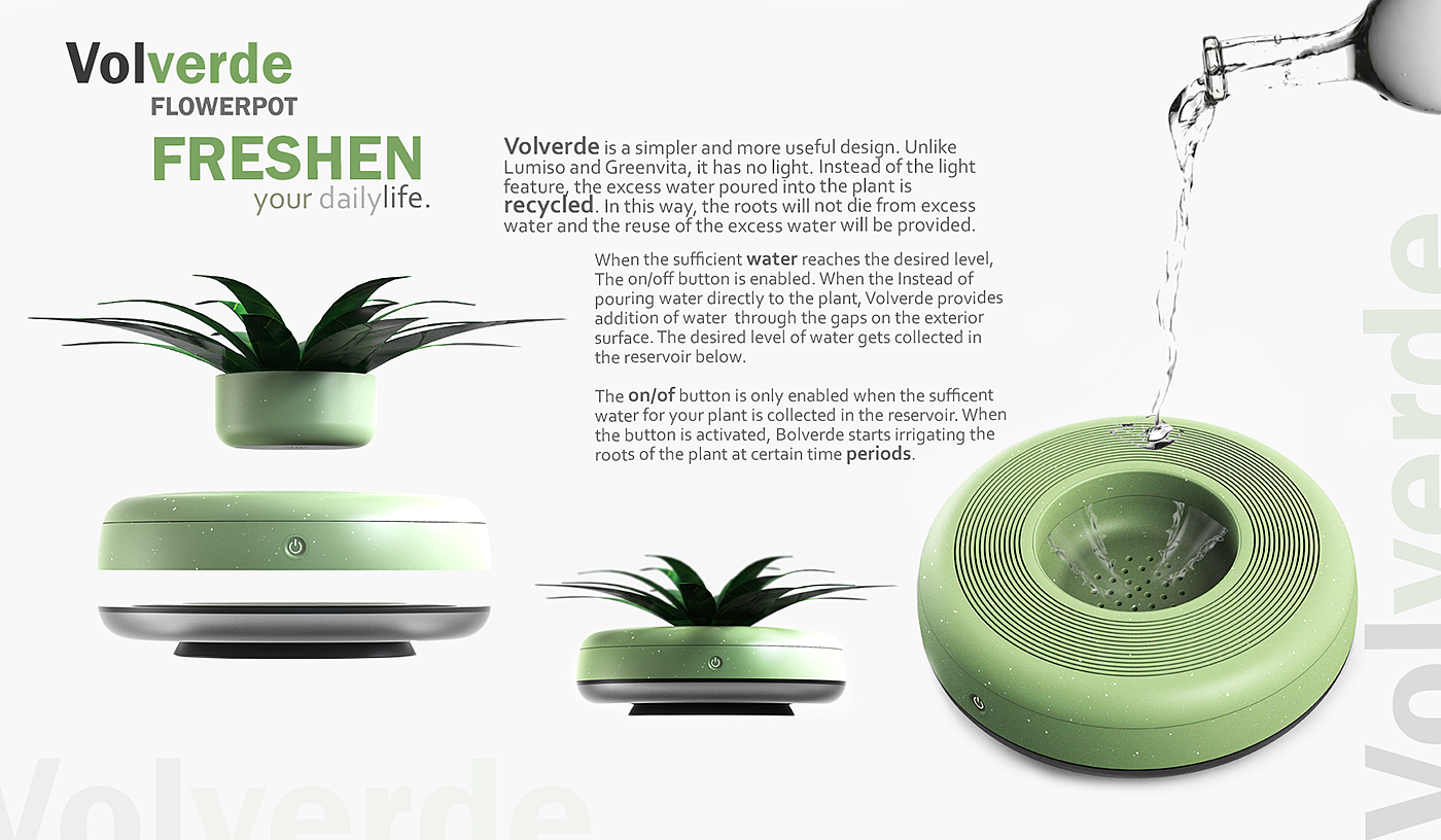 Flowerpot，VOLVERDE，3d，product design，